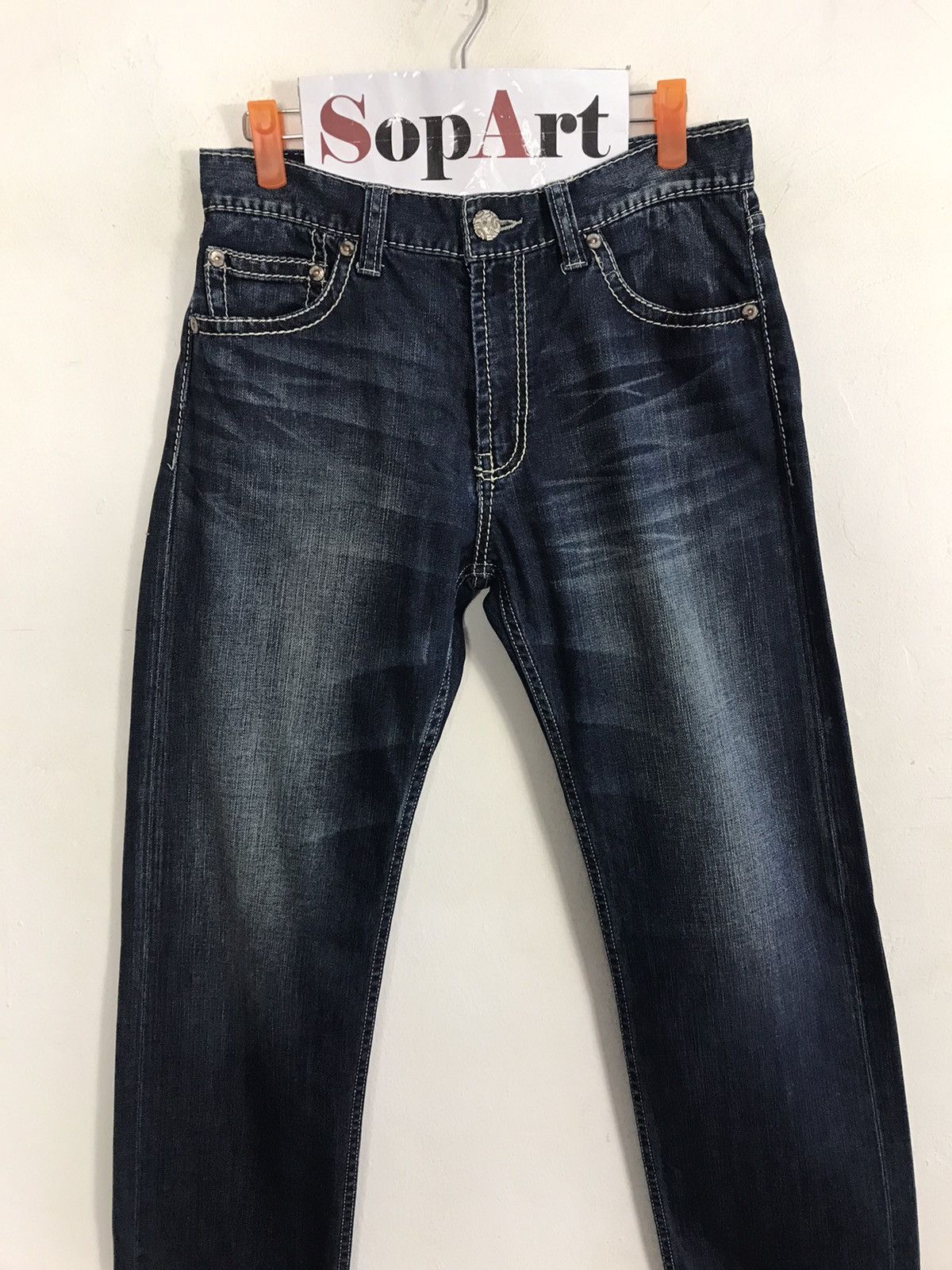 Japanese Brand × Vintage Vintage Anti Label Jeans Indigo design Size US 30 / EU 46 - 3 Thumbnail