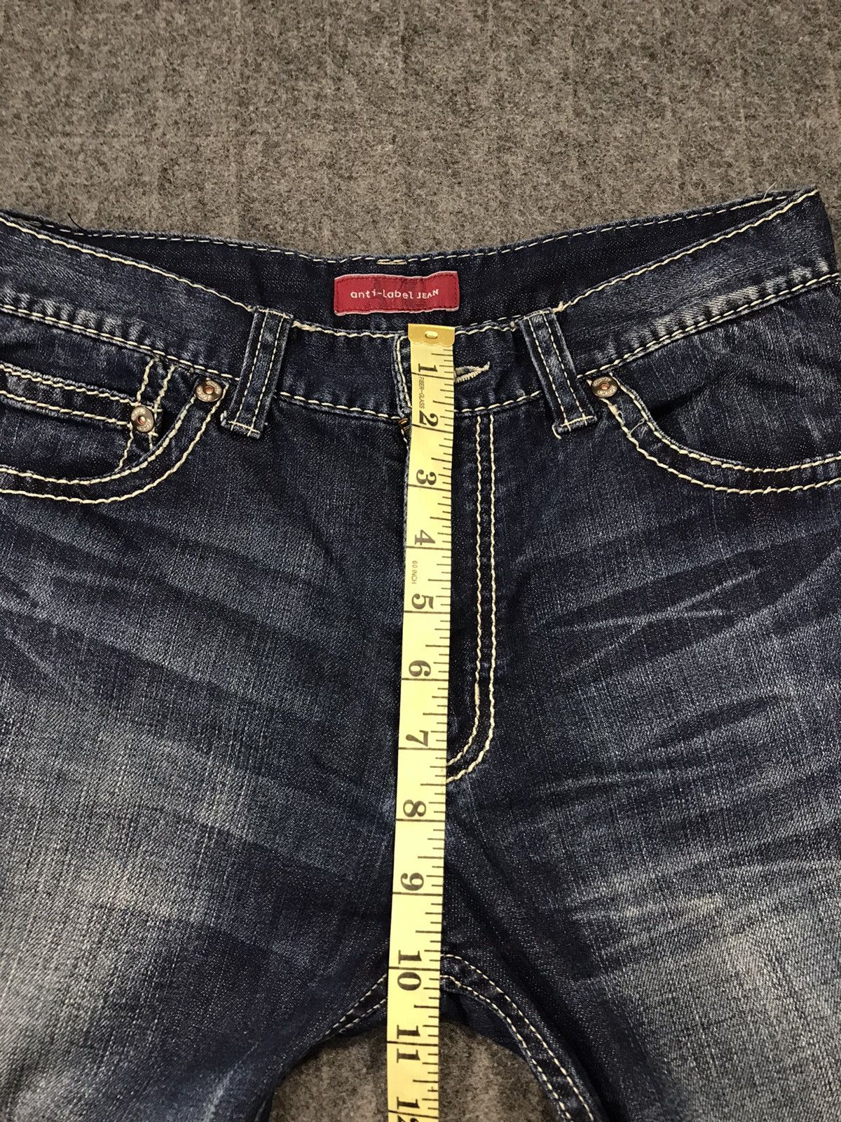 Japanese Brand × Vintage Vintage Anti Label Jeans Indigo design Size US 30 / EU 46 - 19 Thumbnail