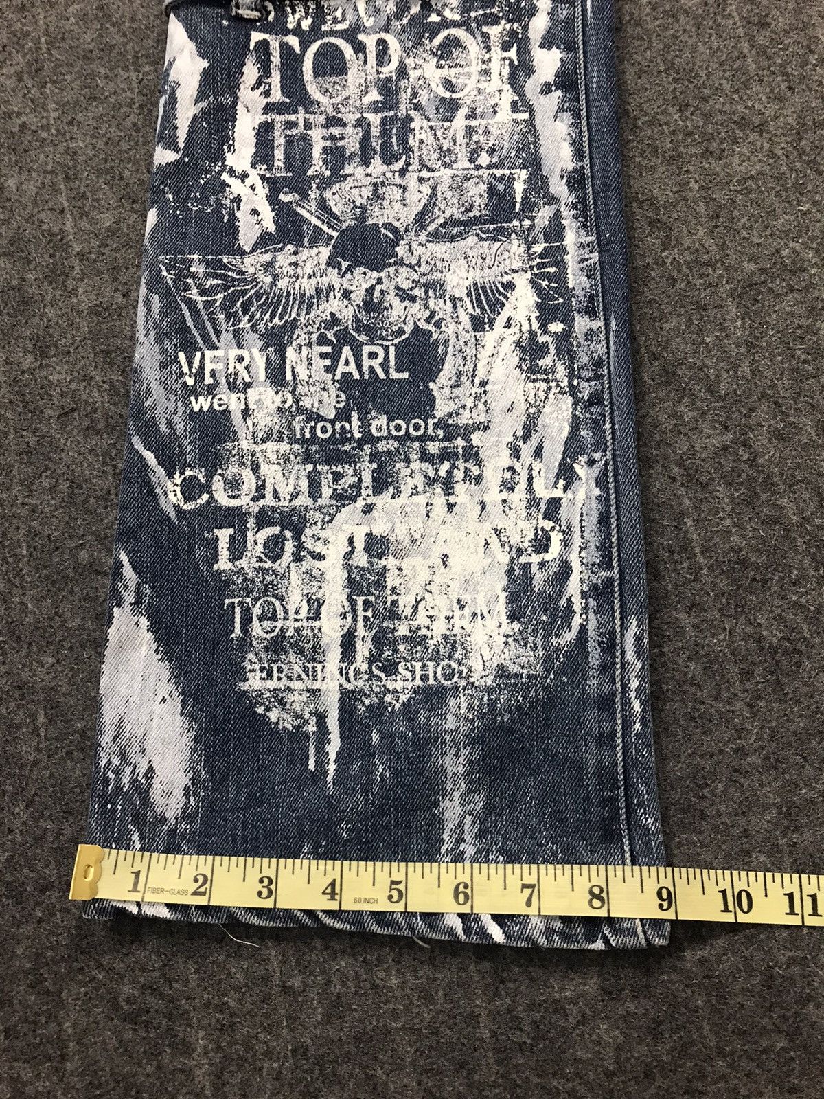 Vintage Vtg Bernings-Sho Overprint Skull Bondage Punk jeans Design Size US 27 - 25 Thumbnail