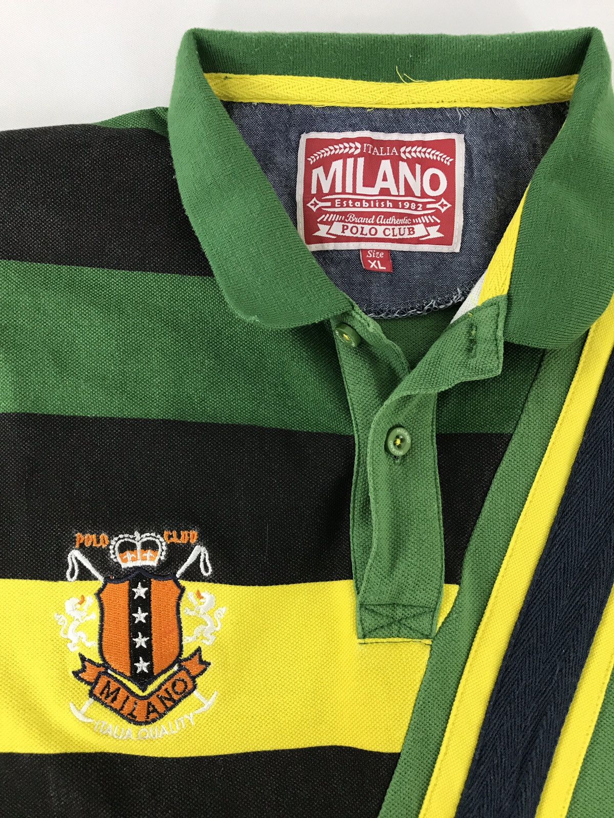 Japanese Brand Milano Polo Club Logo 82 Number Polo Rugby Tee Size US M / EU 48-50 / 2 - 4 Thumbnail
