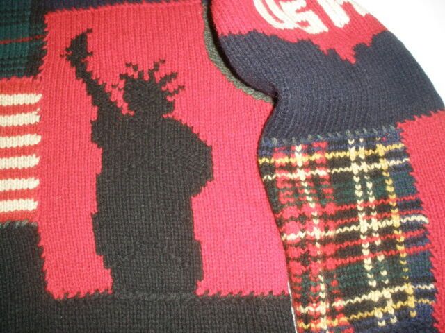 Polo Ralph Lauren Vintage Polo Ralph Lauren 9/11 FDNY Tribute Patchwork Knit Size US XXL / EU 58 / 5 - 8 Thumbnail