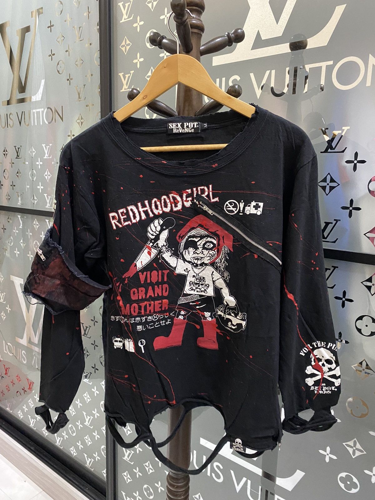 Japanese Brand × Vintage Vintage Sex Pot Revenge Punk Distress Shirt Size US M / EU 48-50 / 2 - 1 Thumbnail