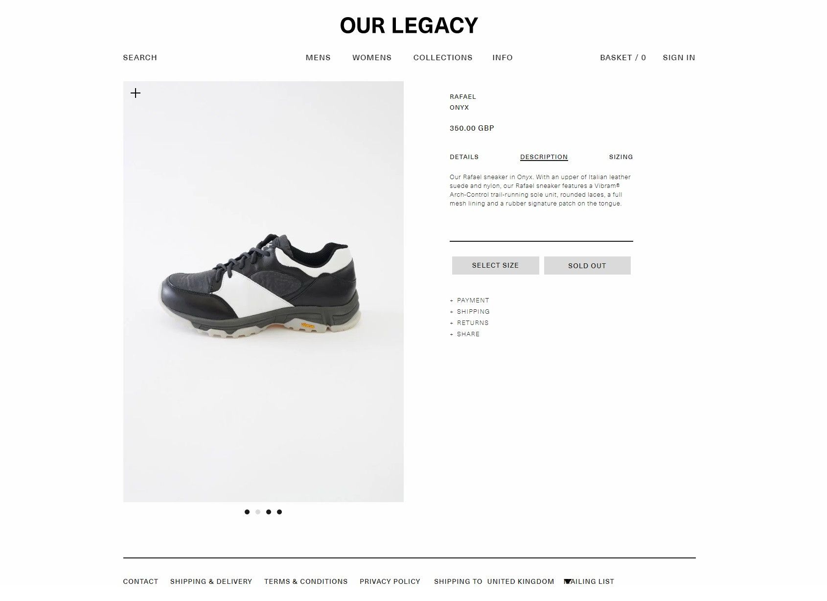 Our Legacy Our Legacy Rafael Sneakers - Onyx Size US 10 / EU 43 - 5 Thumbnail