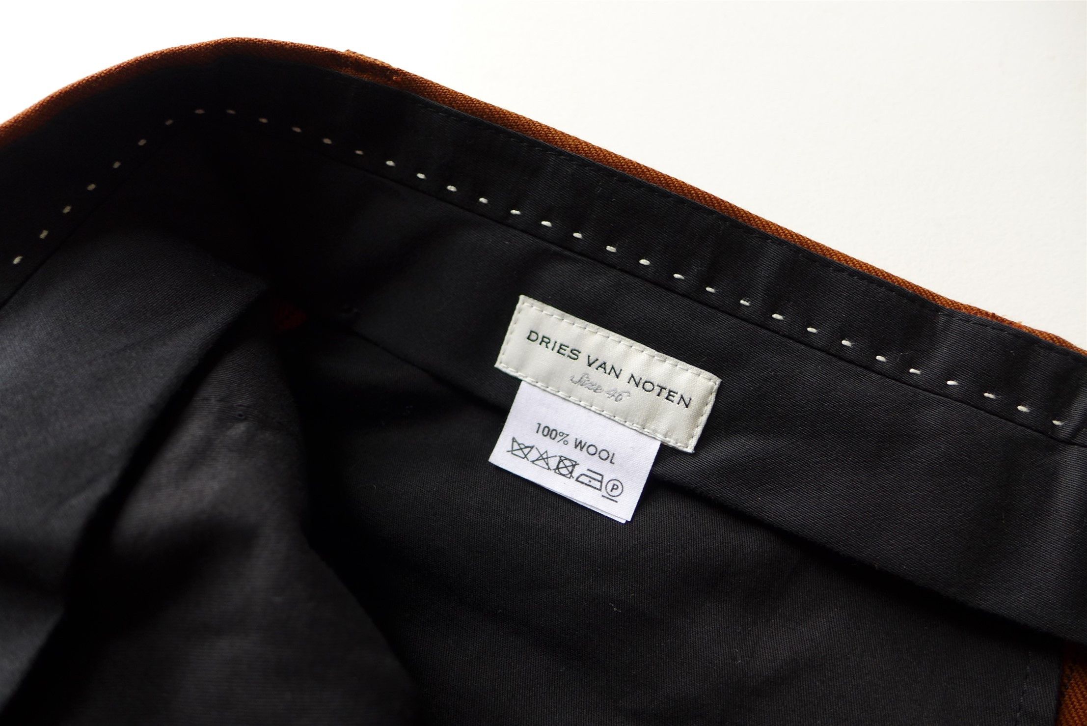 Dries Van Noten Dries Van Noten Pennel Trousers - Rust Pinstripe Wool Size US 30 / EU 46 - 12 Thumbnail