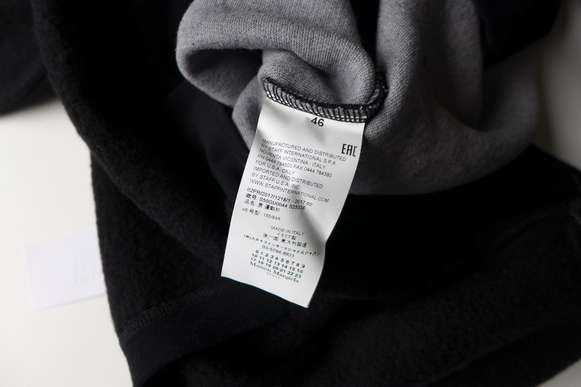 Maison Margiela Margiela FW17 Oversized Sweatshirt - Black Wool Fleece Size US XL / EU 56 / 4 - 10 Thumbnail