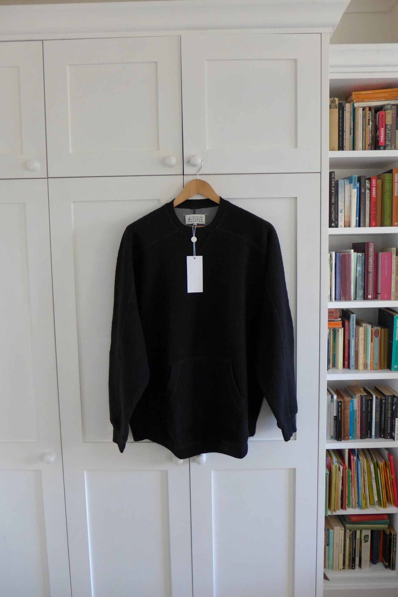 Maison Margiela Margiela FW17 Oversized Sweatshirt - Black Wool Fleece Size US XL / EU 56 / 4 - 1 Thumbnail