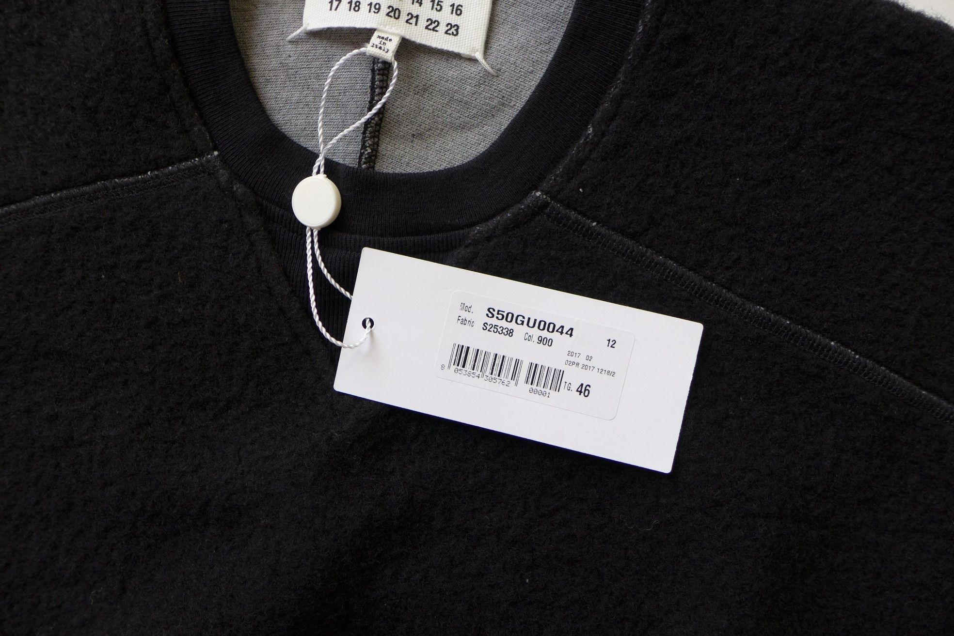 Maison Margiela Margiela FW17 Oversized Sweatshirt - Black Wool Fleece Size US XL / EU 56 / 4 - 4 Thumbnail