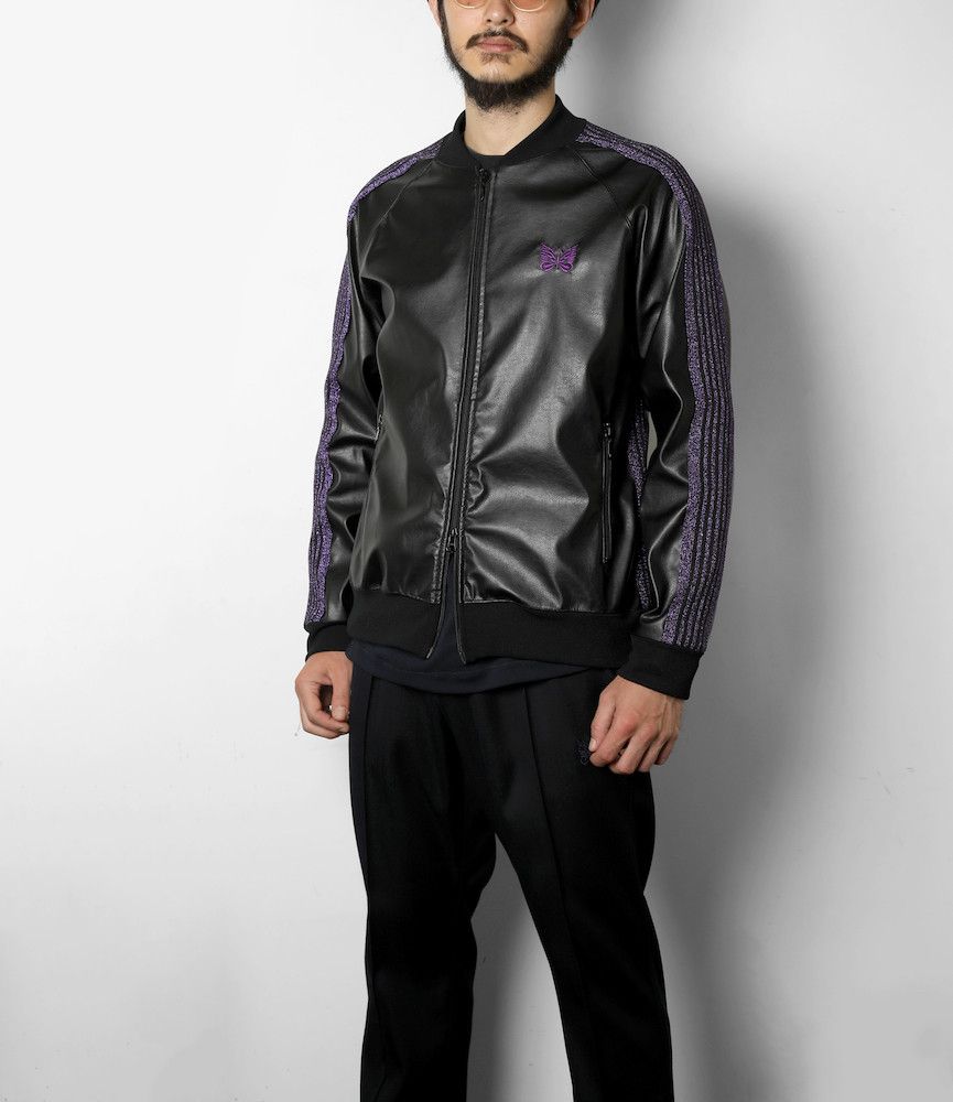 Needles Needles Track Jacket - Black Synthetic Leather Size US M / EU 48-50 / 2 - 2 Thumbnail