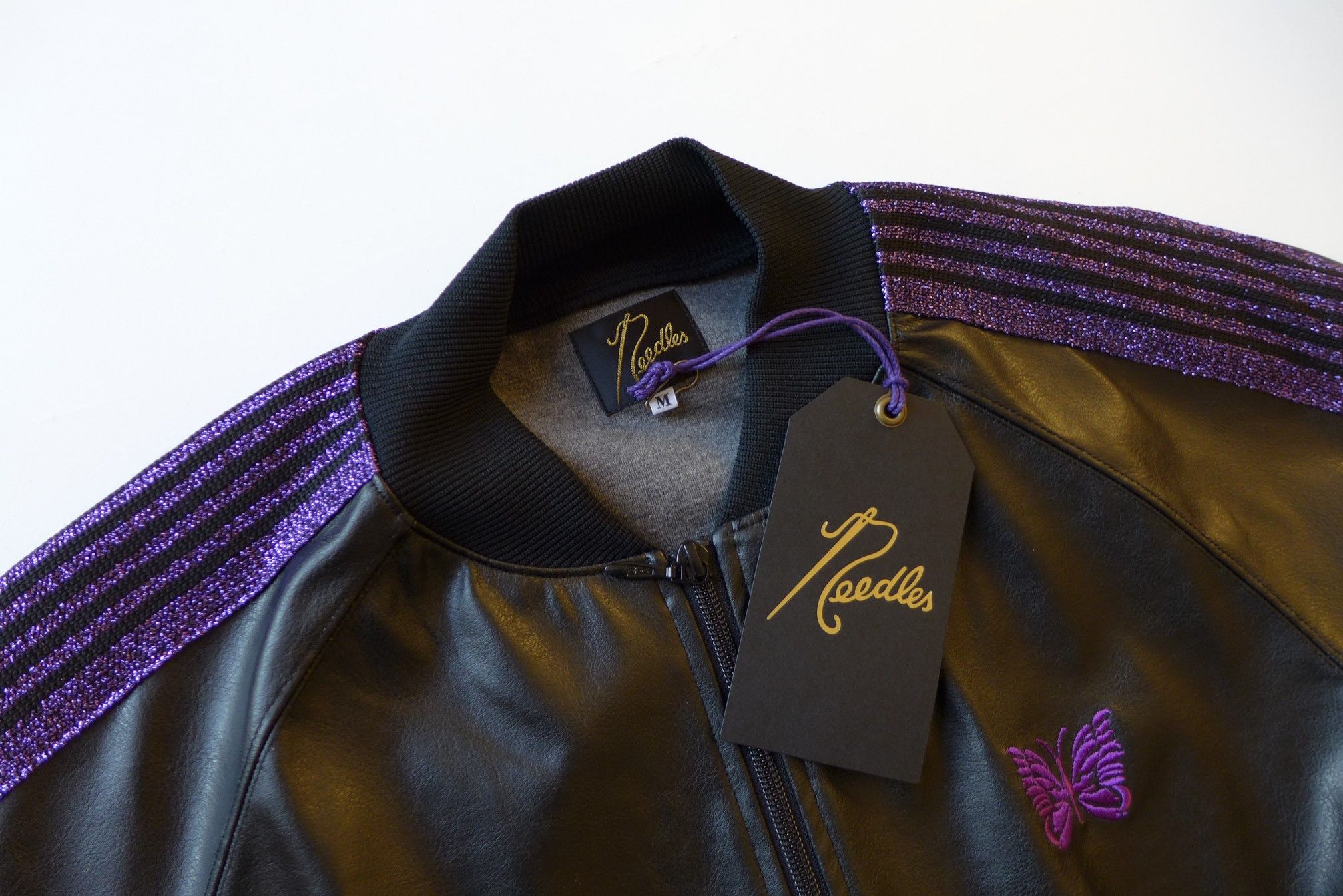 Needles Needles Track Jacket - Black Synthetic Leather Size US M / EU 48-50 / 2 - 9 Thumbnail
