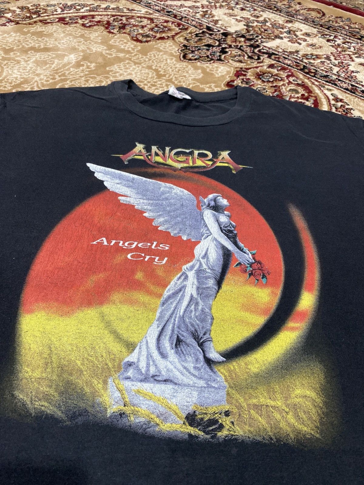 Band Tees × Vintage Vintage 90’s Angra- Angels Cry Album T-Shirt Size US L / EU 52-54 / 3 - 9 Thumbnail