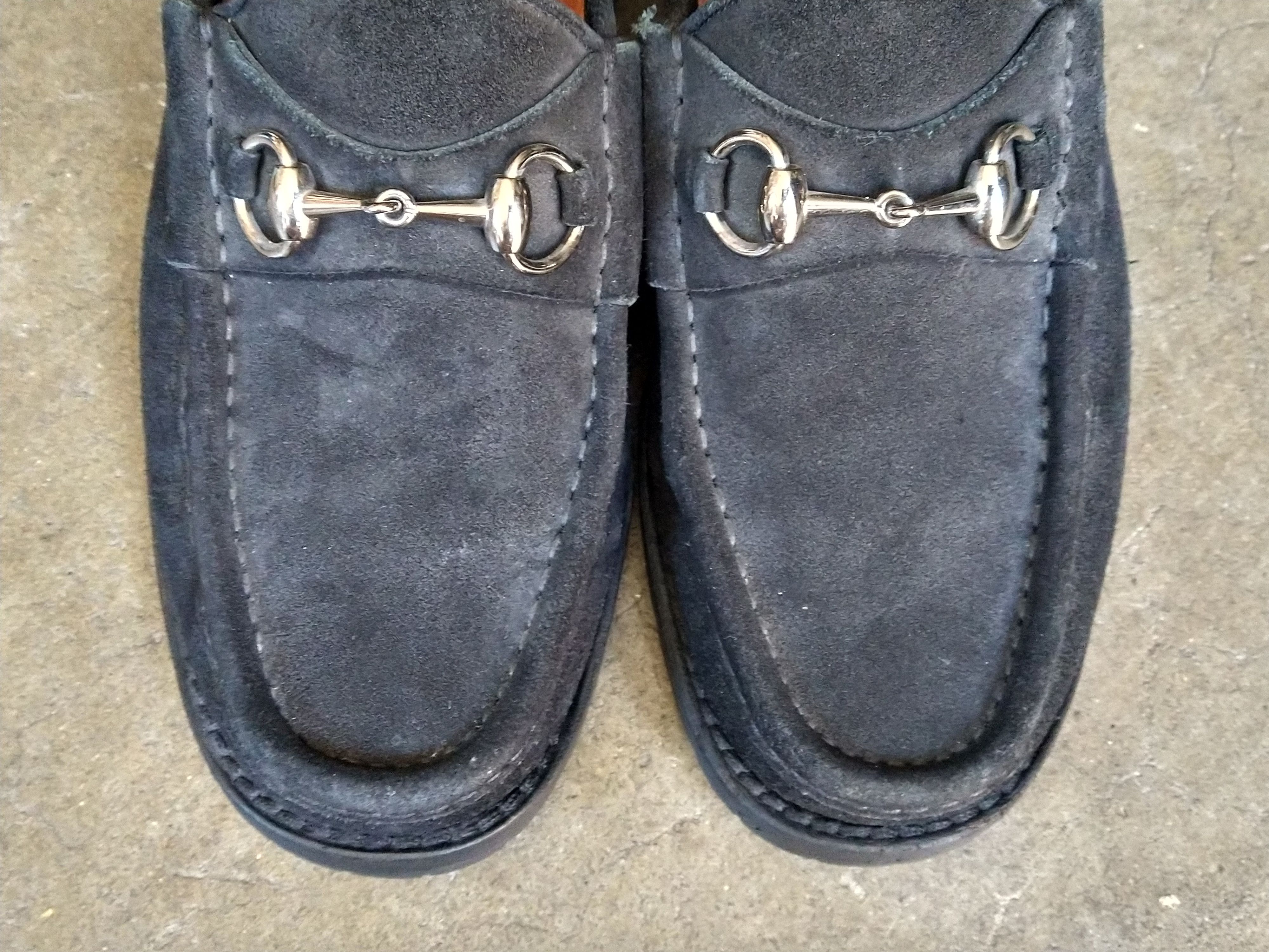 Gucci Gucci Horsebit Loafers 7.5 Black Suede Chunky Buckle Size US 7.5 / EU 40-41 - 3 Thumbnail