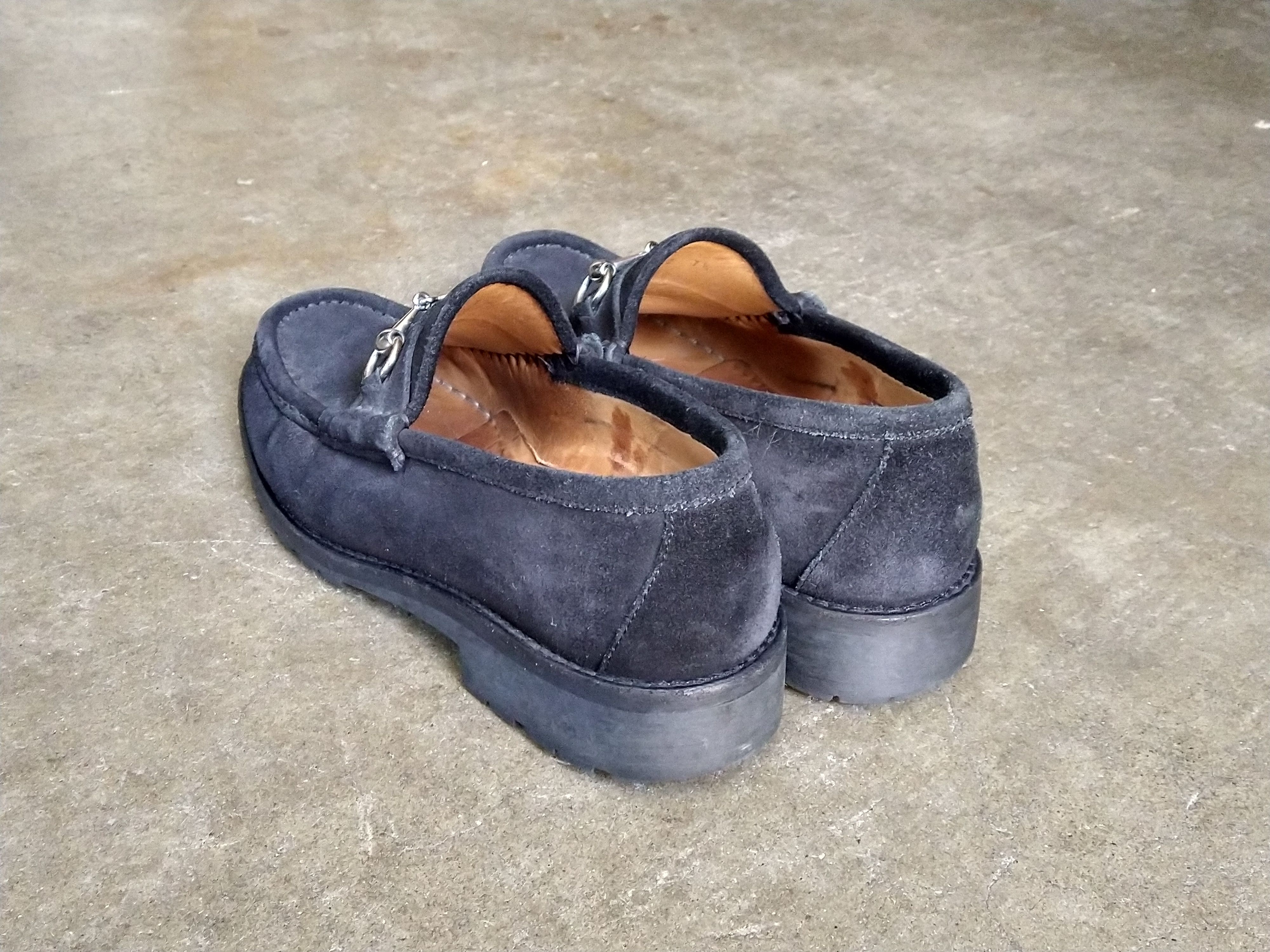 Gucci Gucci Horsebit Loafers 7.5 Black Suede Chunky Buckle Size US 7.5 / EU 40-41 - 13 Thumbnail