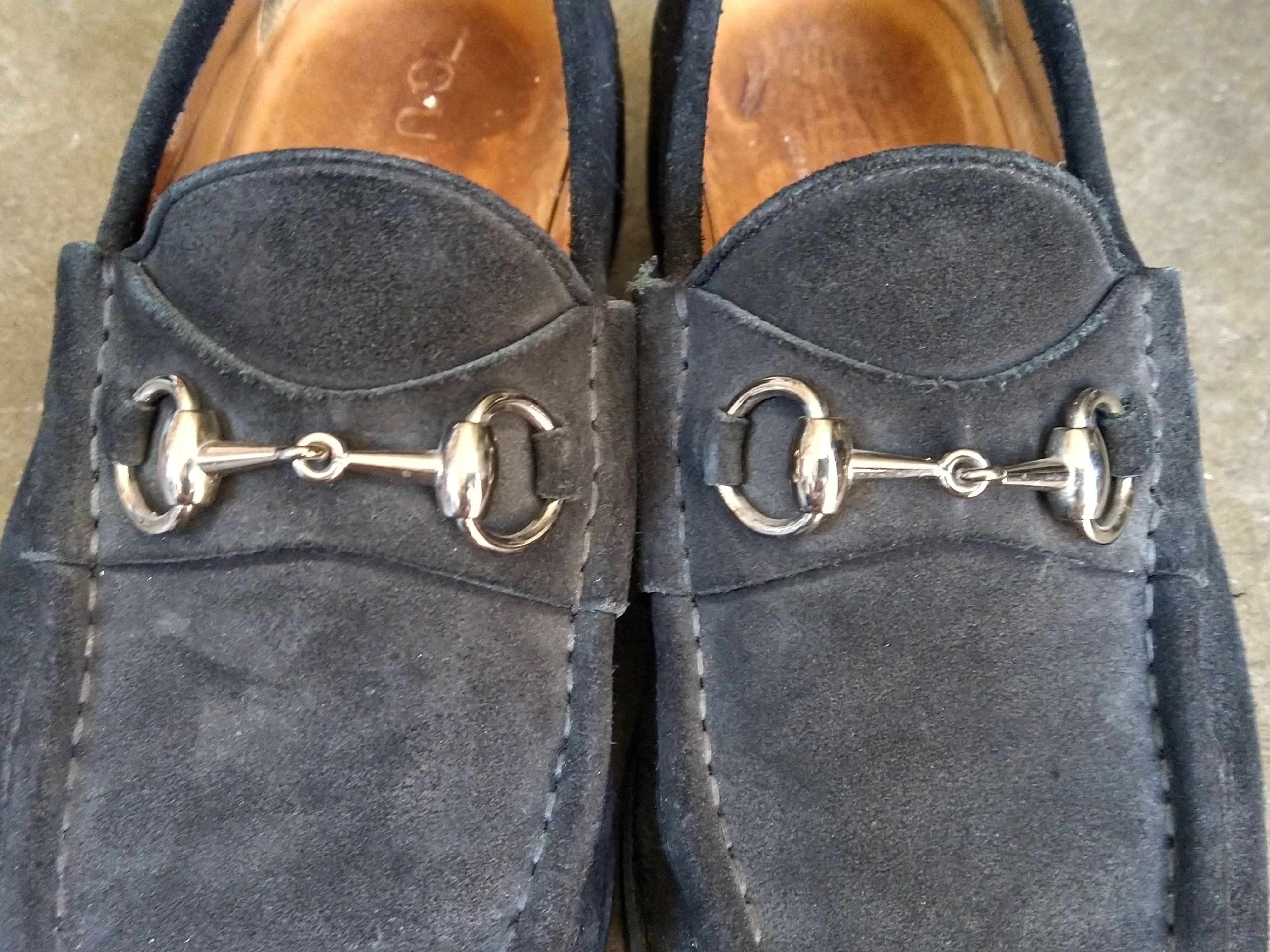 Gucci Gucci Horsebit Loafers 7.5 Black Suede Chunky Buckle Size US 7.5 / EU 40-41 - 5 Thumbnail