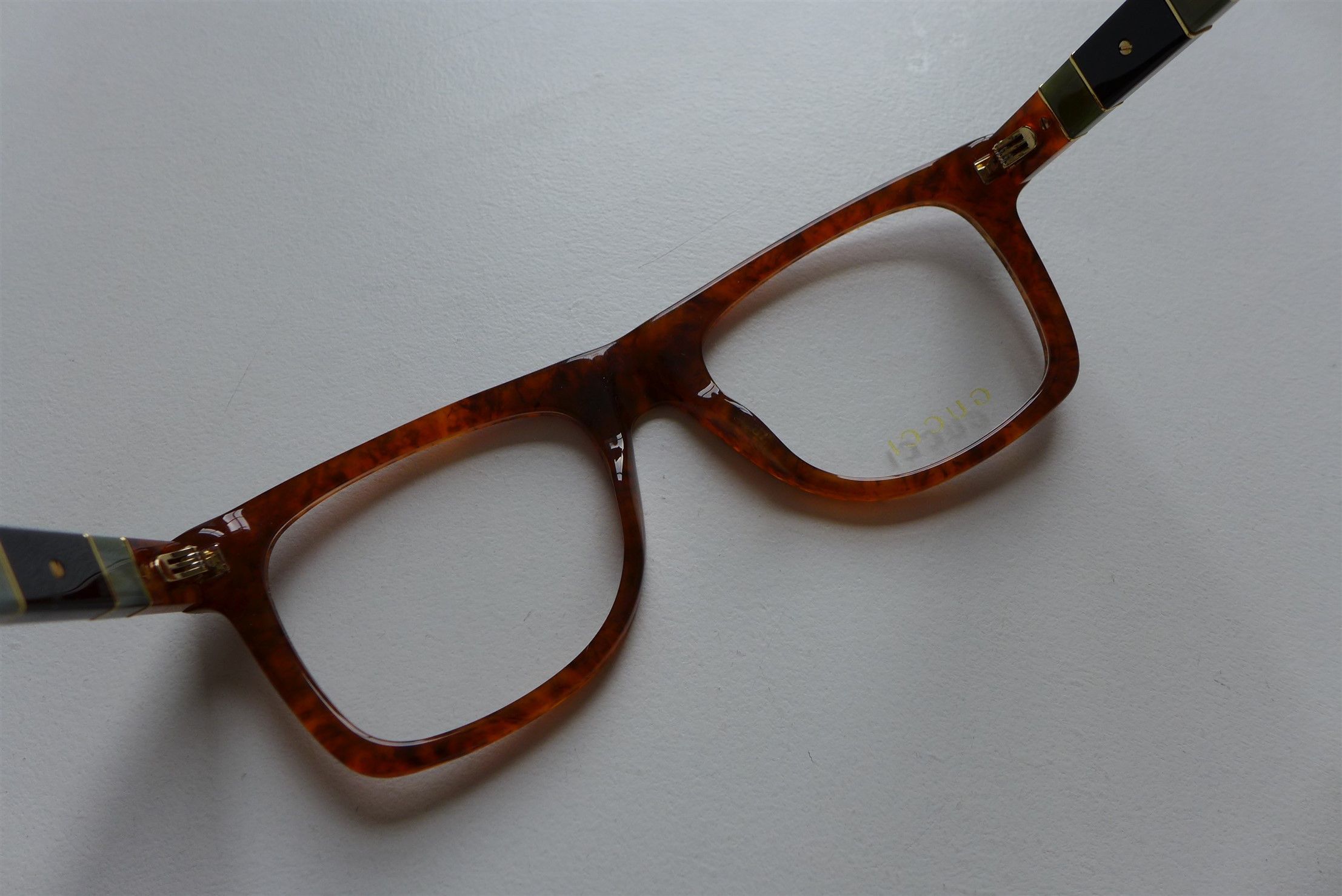 Gucci Gucci Square Frame Glasses - Havana Acetate Size ONE SIZE - 10 Thumbnail