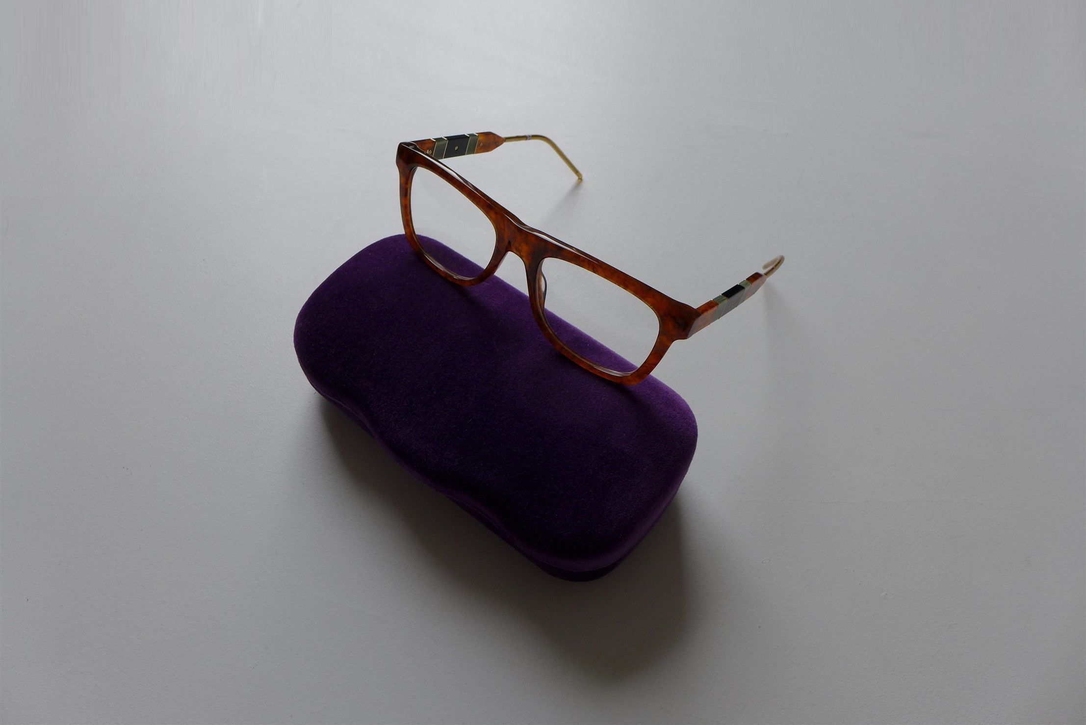 Gucci Gucci Square Frame Glasses - Havana Acetate Size ONE SIZE - 1 Thumbnail