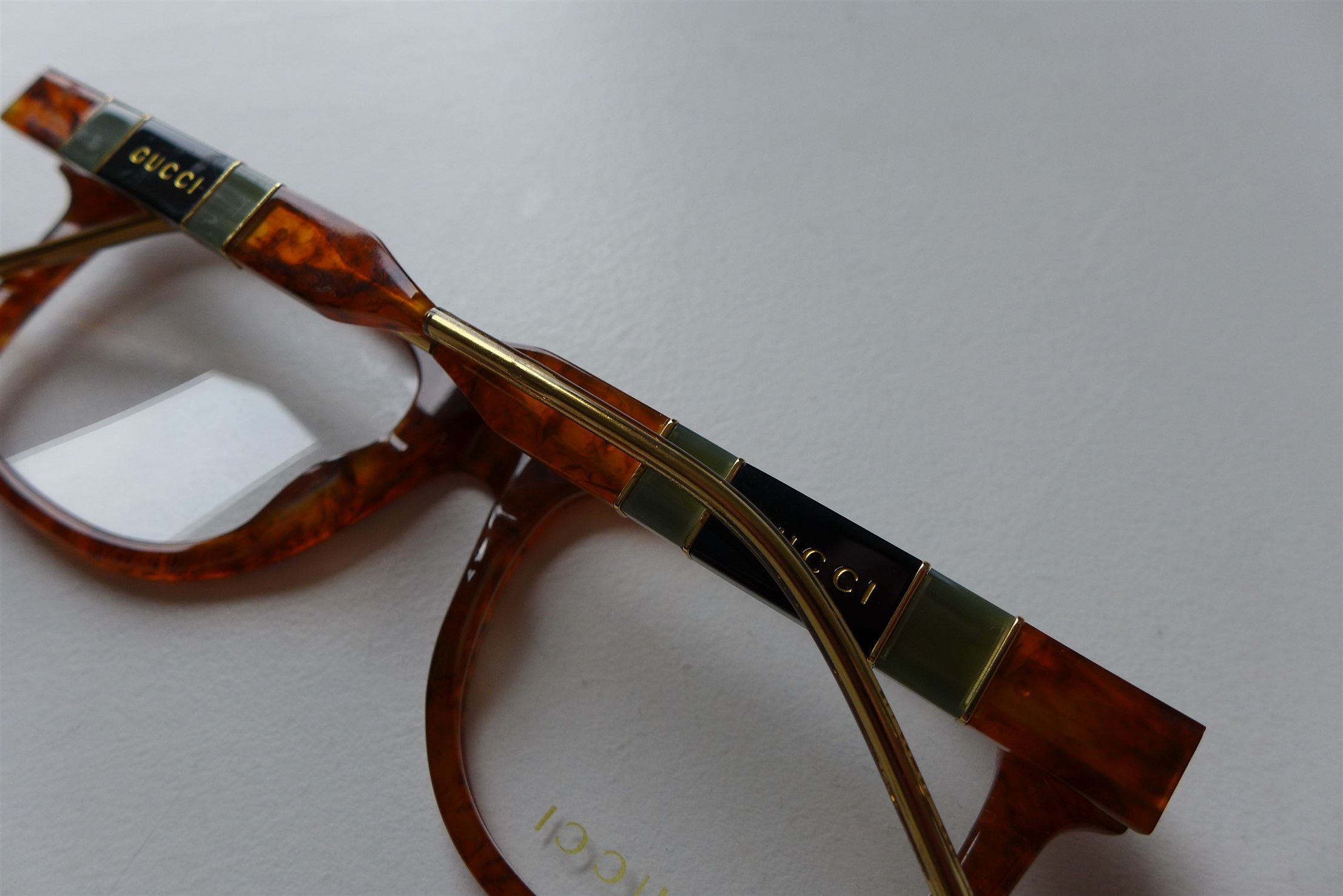 Gucci Gucci Square Frame Glasses - Havana Acetate Size ONE SIZE - 6 Thumbnail