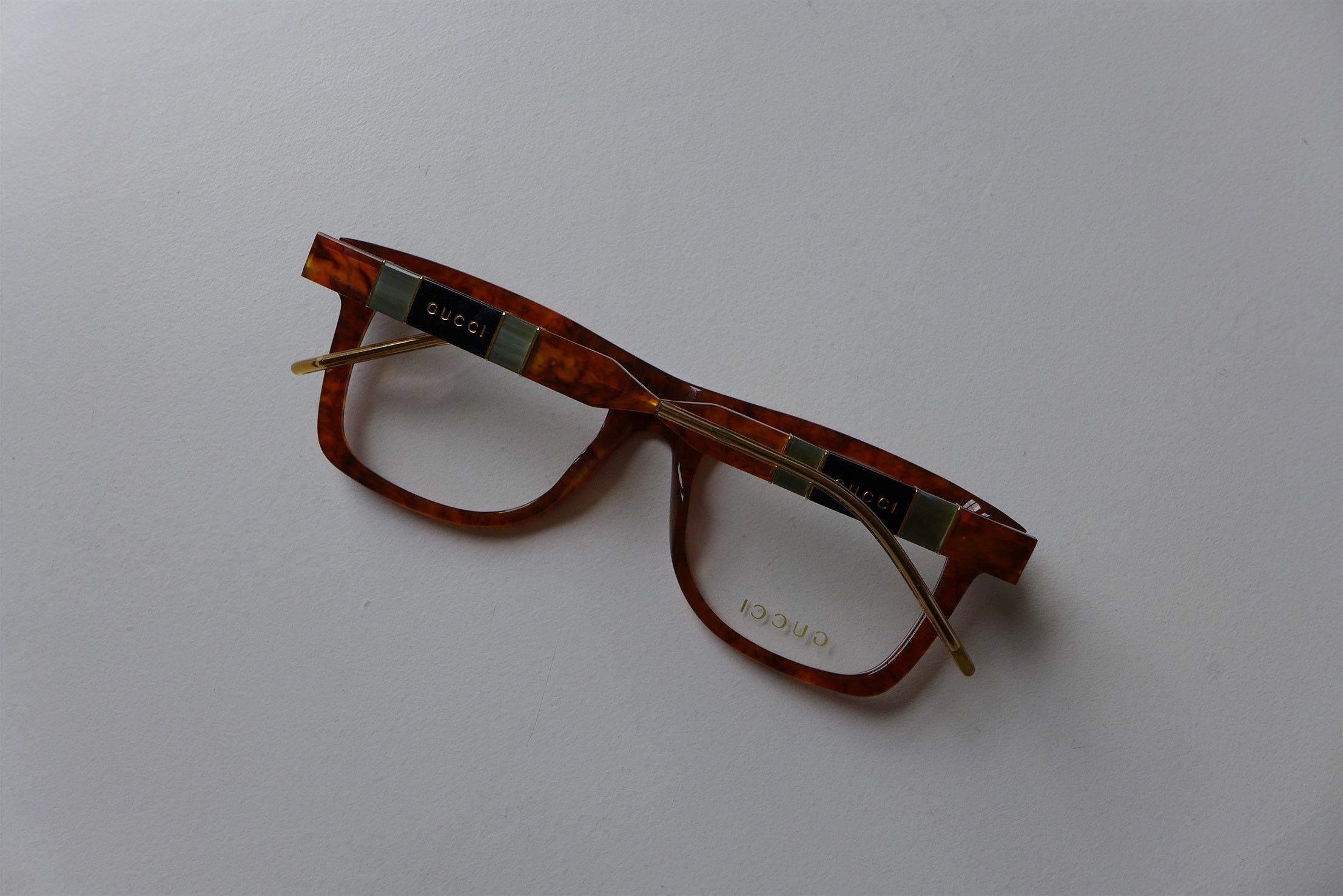 Gucci Gucci Square Frame Glasses - Havana Acetate Size ONE SIZE - 5 Thumbnail