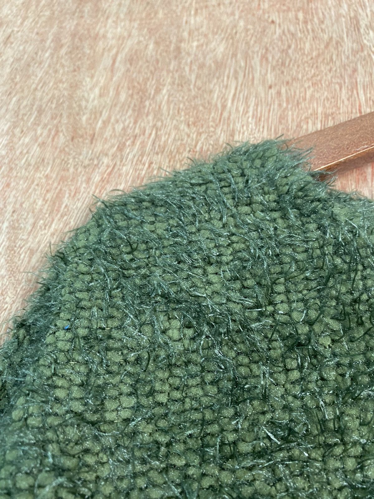 Homespun Knitwear DL Fun Dark Green Shag Shaggy Fur Mohair Knitwear #B642 Size US S / EU 44-46 / 1 - 5 Thumbnail