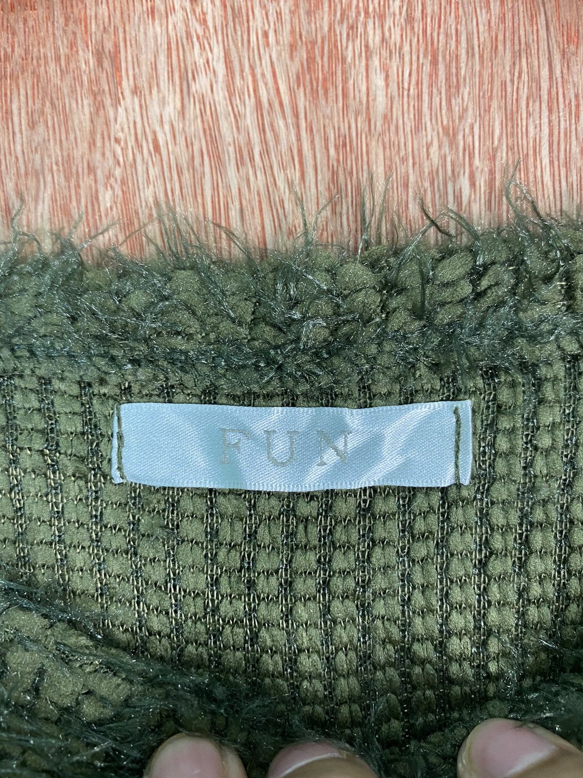 Homespun Knitwear DL Fun Dark Green Shag Shaggy Fur Mohair Knitwear #B642 Size US S / EU 44-46 / 1 - 7 Thumbnail