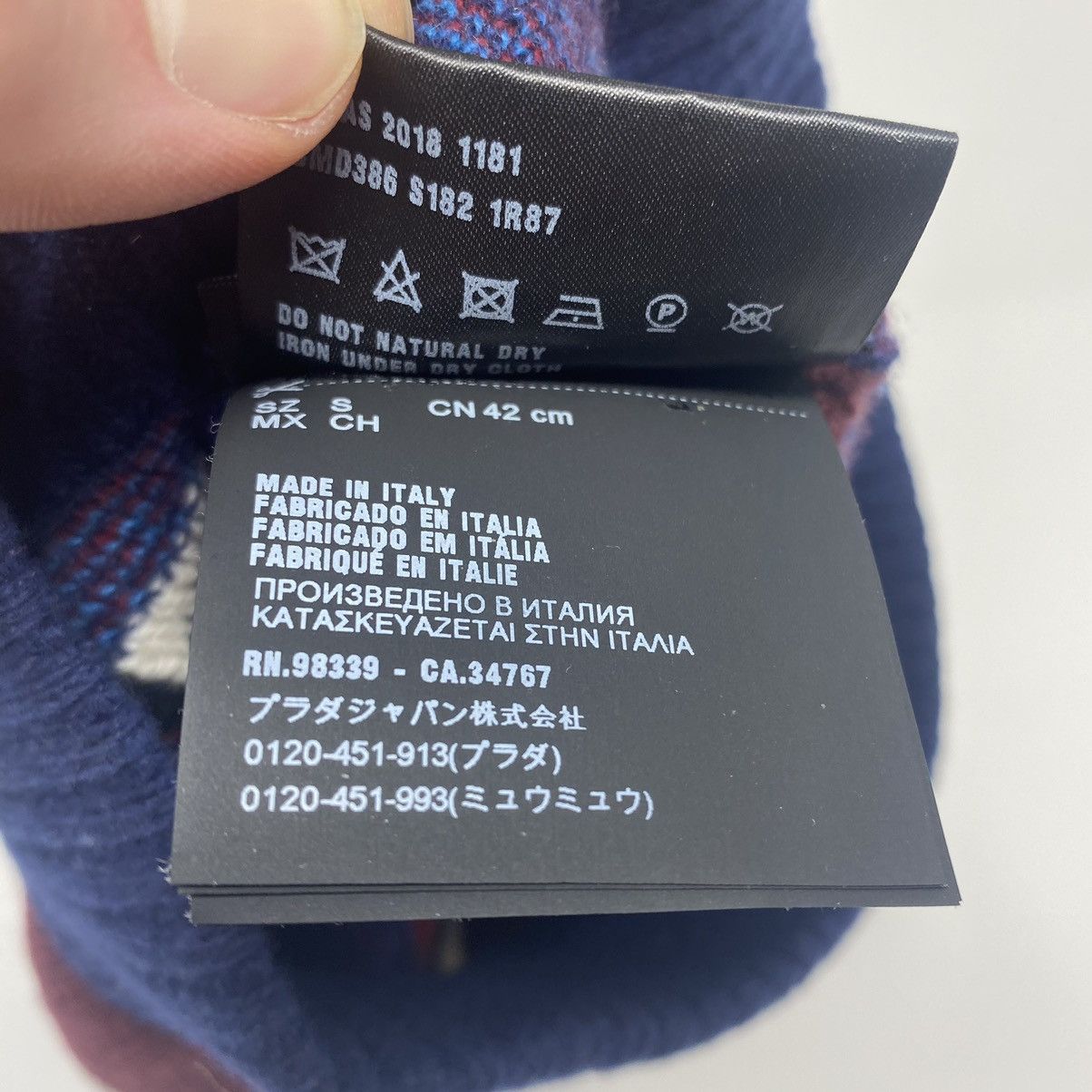 Prada PRADA Jacquard Logo Beanie Size ONE SIZE - 5 Thumbnail