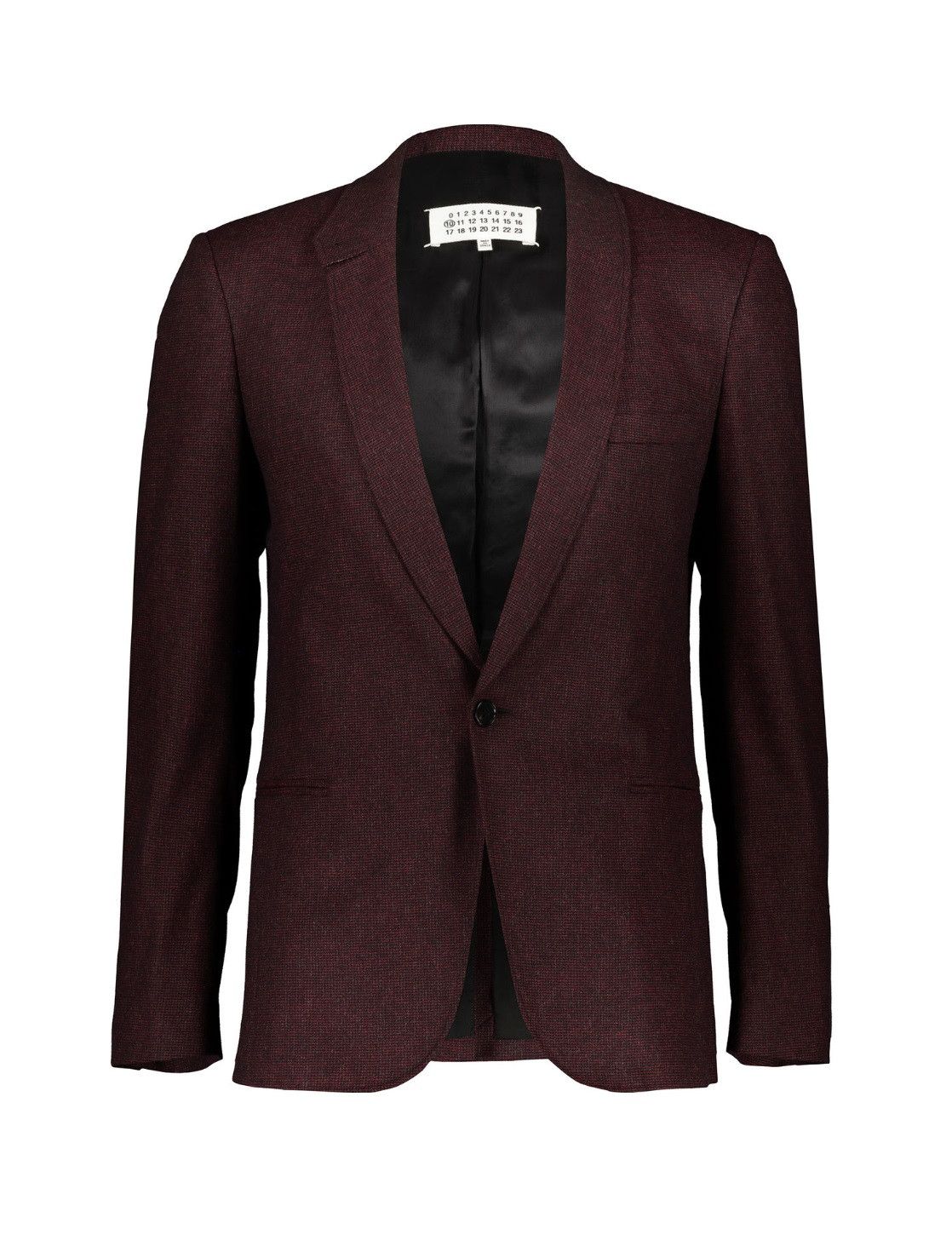 image of Maison Margiela Margiela Fw17 Classic Blazer - Checked Burgundy Wool, Men's (Size Medium)