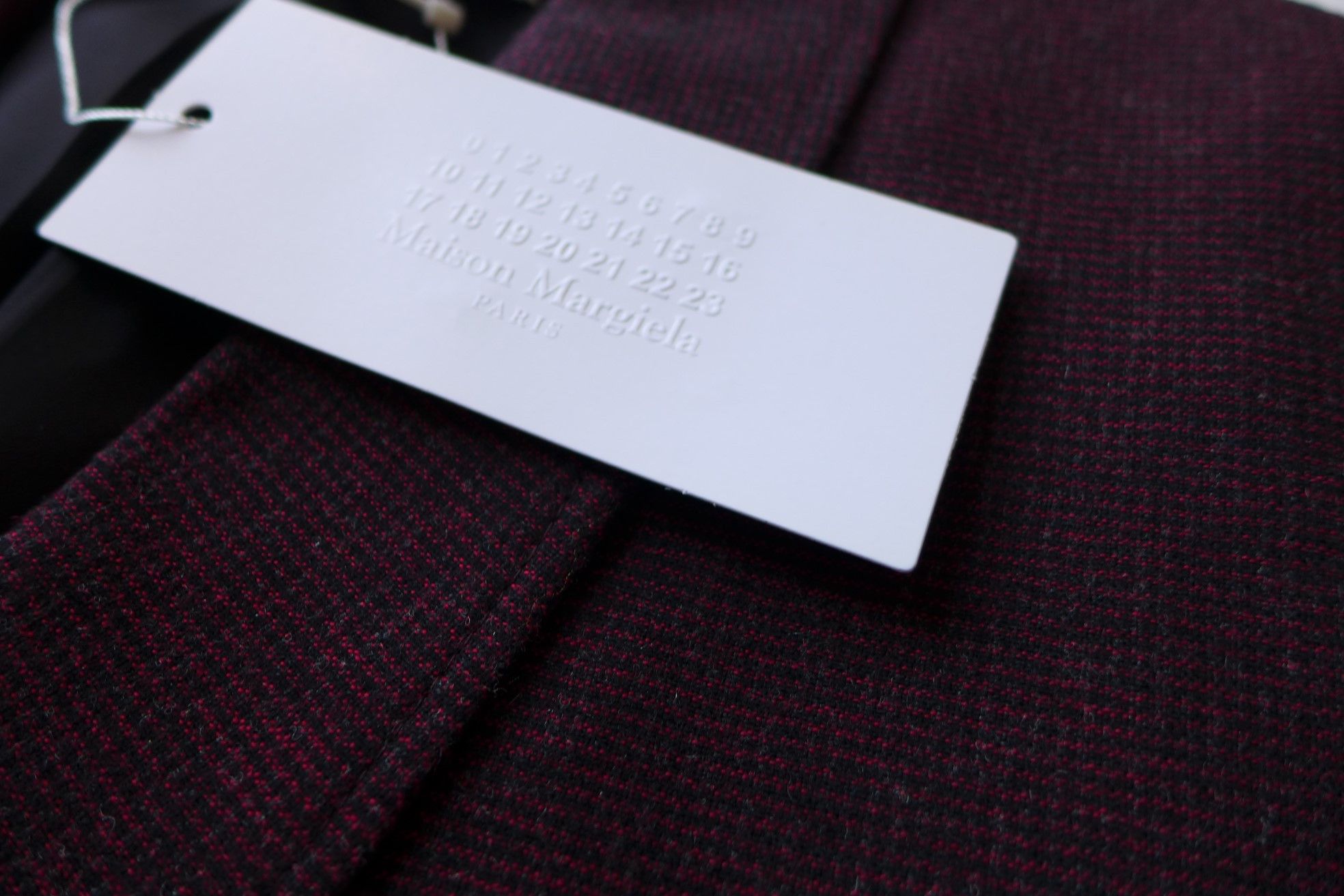 Maison Margiela Margiela FW17 Classic Blazer - Checked Burgundy Wool Size US M / EU 48-50 / 2 - 10 Thumbnail