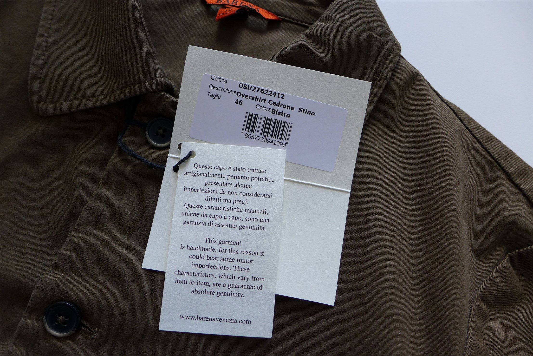 Barena Barena Cedrone Overshirt - Bistro Size US S / EU 44-46 / 1 - 8 Thumbnail