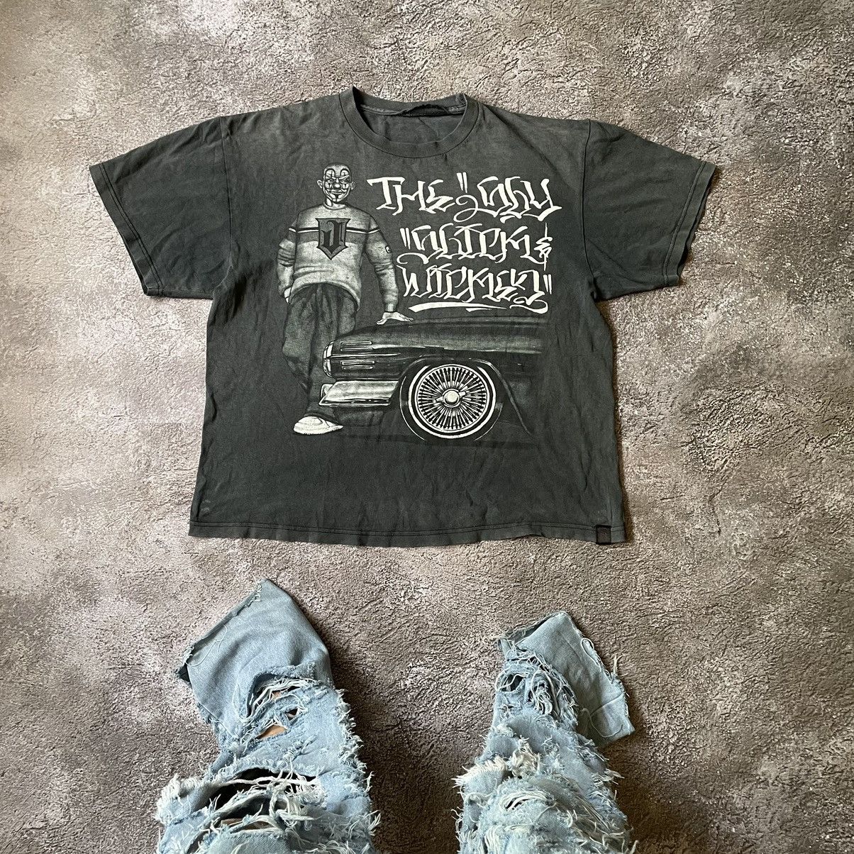Vintage Vintage 90s Faded Graphic Tee Y2K Swag Streetwear Cropped L Size US L / EU 52-54 / 3 - 1 Thumbnail