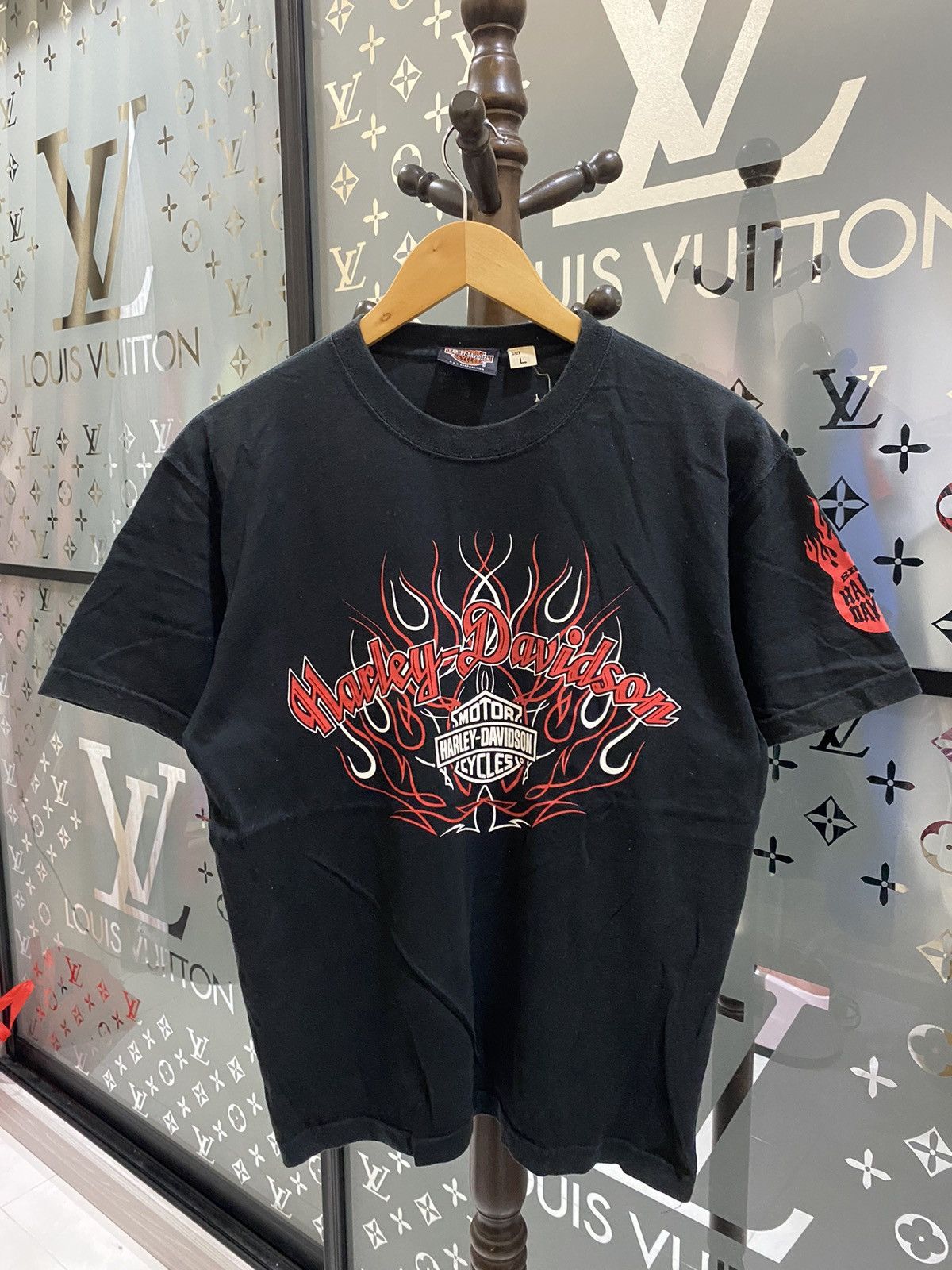 Harley Davidson Vintage Harley Davidson Fire Logo T-Shirt Size US L / EU 52-54 / 3 - 1 Thumbnail