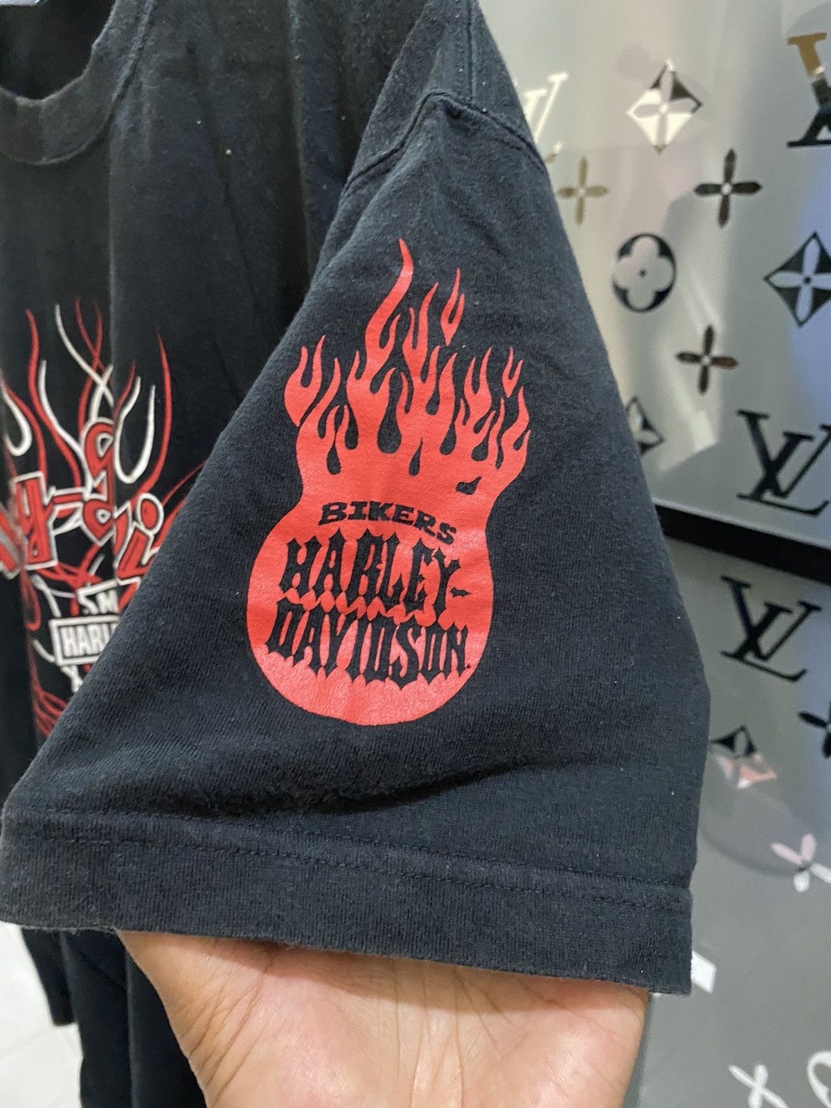 Harley Davidson Vintage Harley Davidson Fire Logo T-Shirt Size US L / EU 52-54 / 3 - 3 Thumbnail