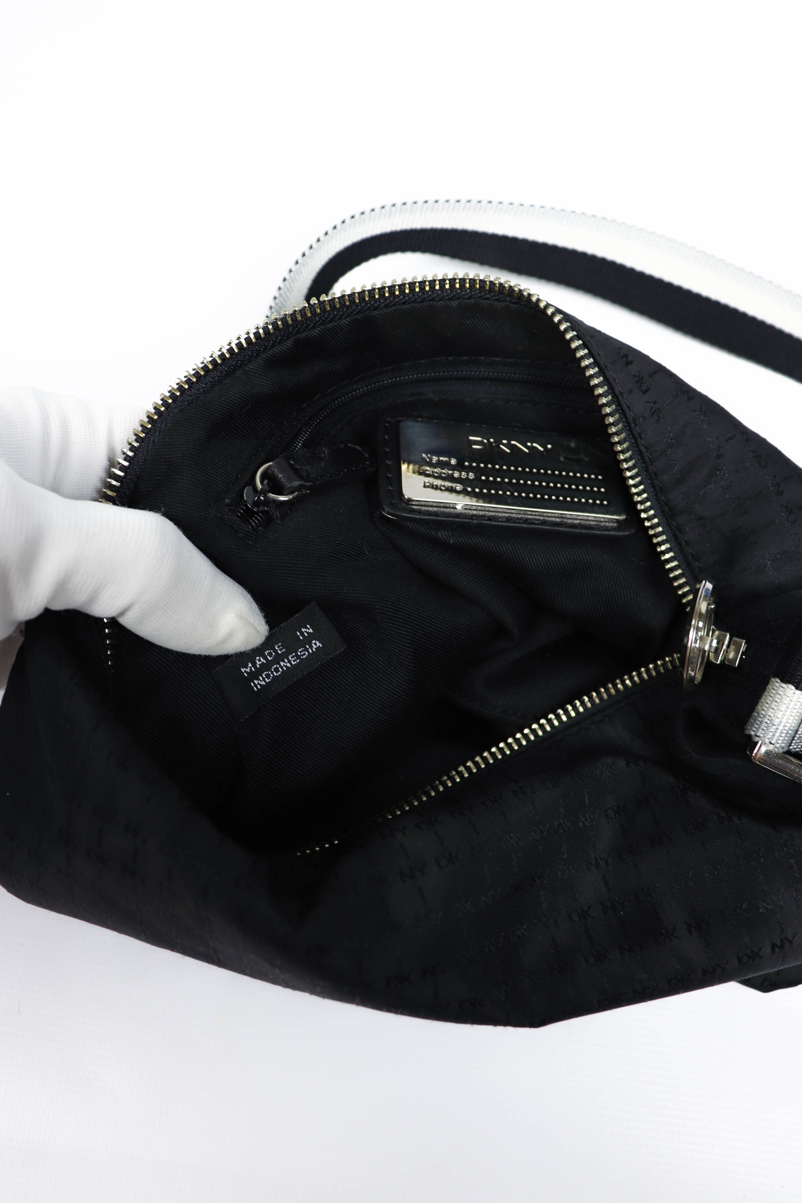 DKNY DKNY Donna Karan New York Black Monogram Shoulder Bag Size ONE SIZE - 12 Thumbnail
