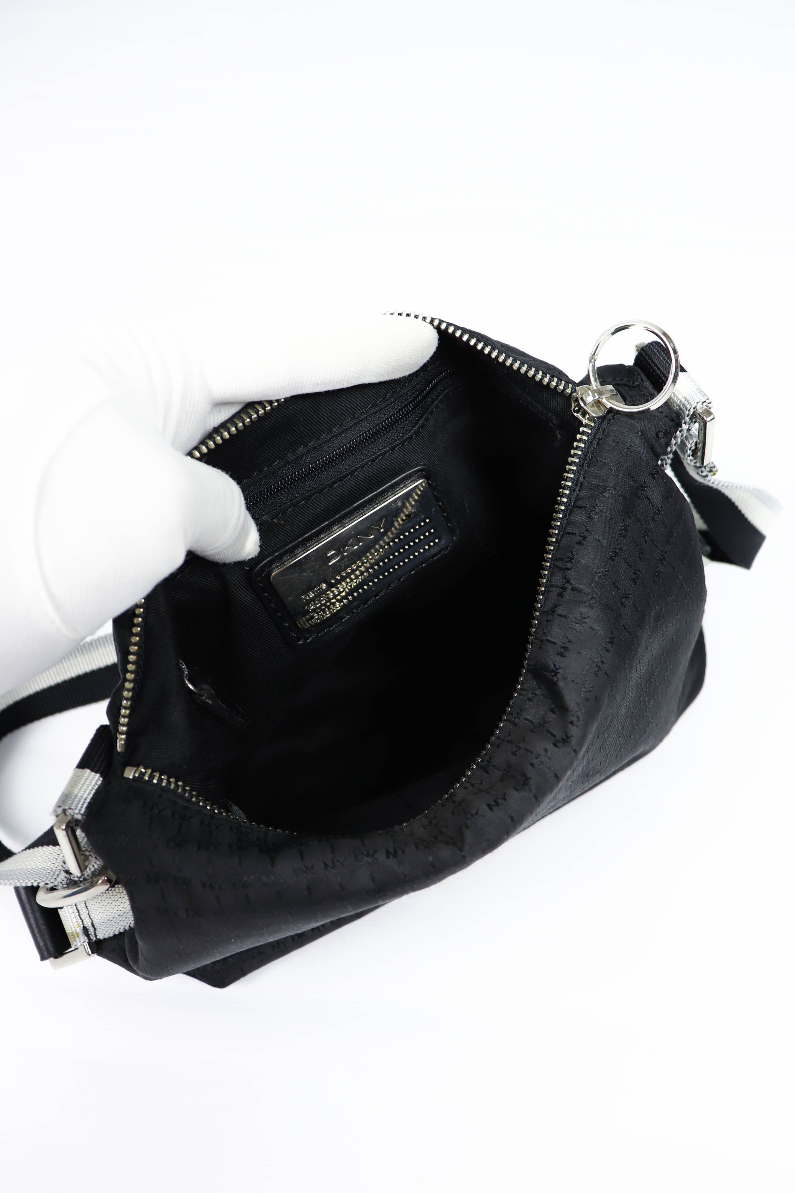 DKNY DKNY Donna Karan New York Black Monogram Shoulder Bag Size ONE SIZE - 10 Thumbnail