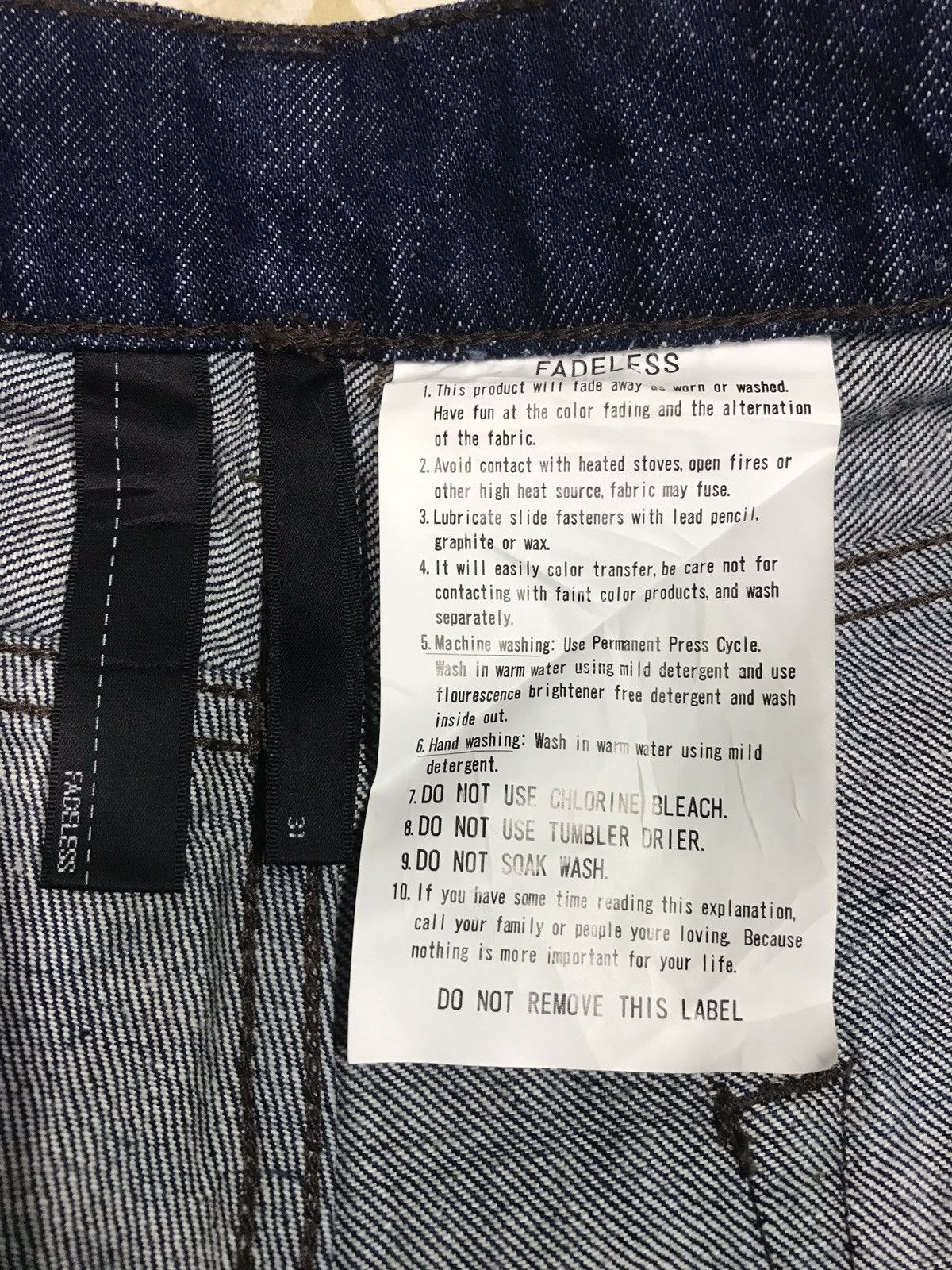Fadeless × Japanese Brand × Vintage Vintage Fadeless Jeans Indigo Style Size US 31 - 12 Thumbnail