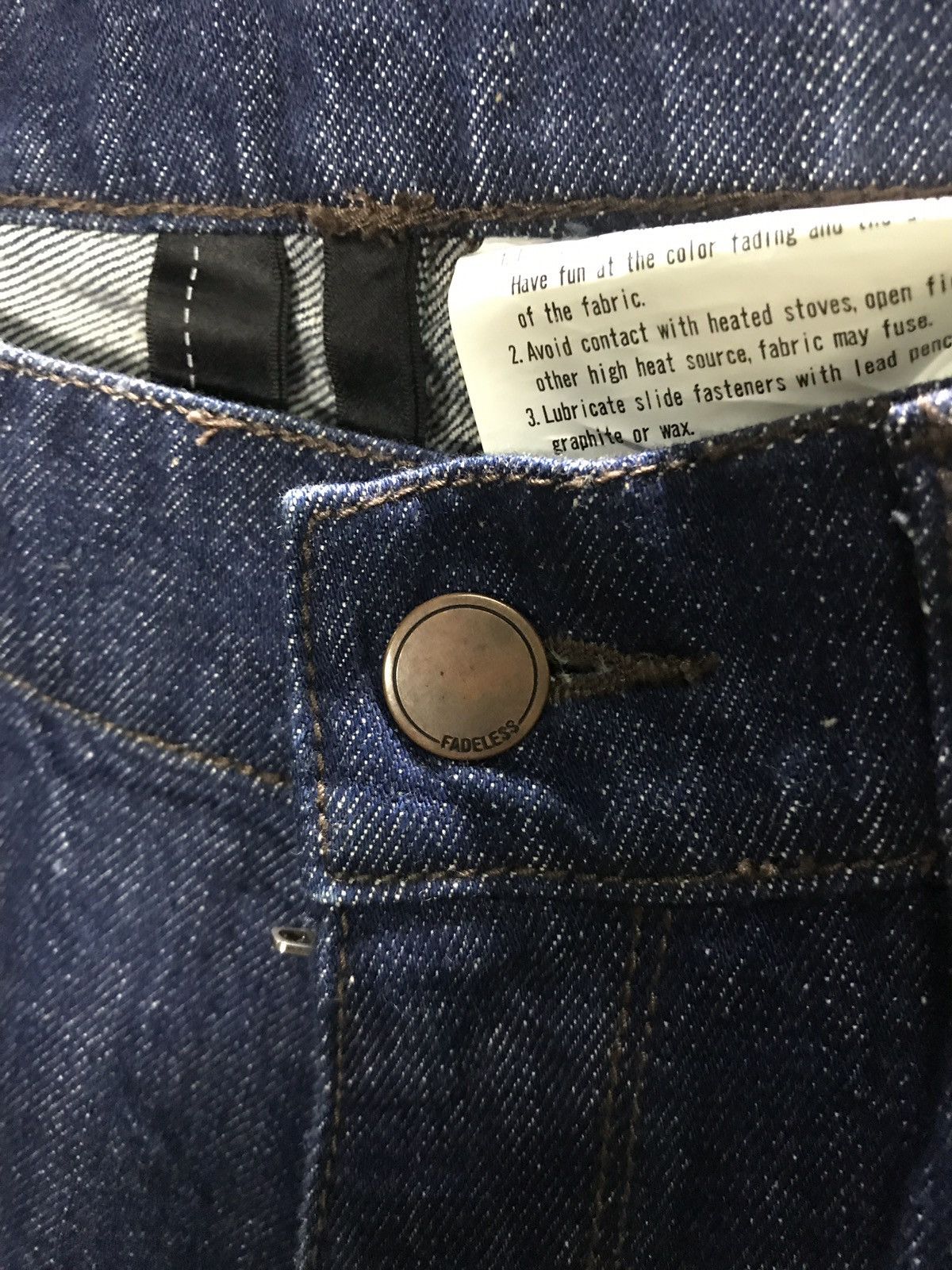 Fadeless × Japanese Brand × Vintage Vintage Fadeless Jeans Indigo Style Size US 31 - 4 Thumbnail
