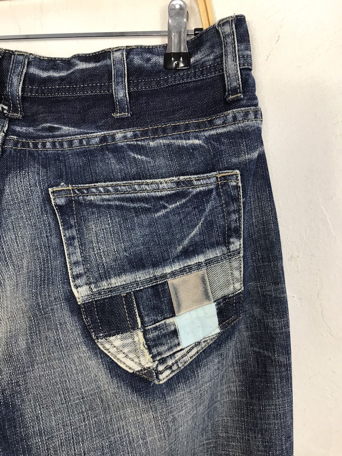 Japanese Brand Vintage Heritage Stone Design Patchwork Zipper Jeans Size US 32 / EU 48 - 11 Thumbnail