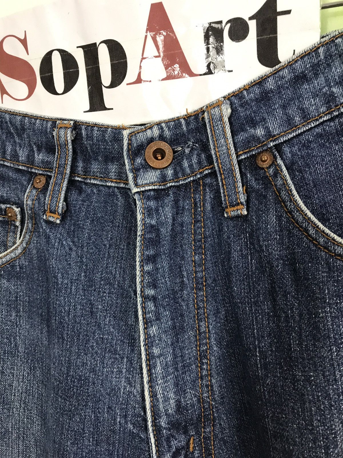 Big John × Japanese Brand Vintage Big John Extra Distressed Denim Jeans Size US 31 - 5 Thumbnail