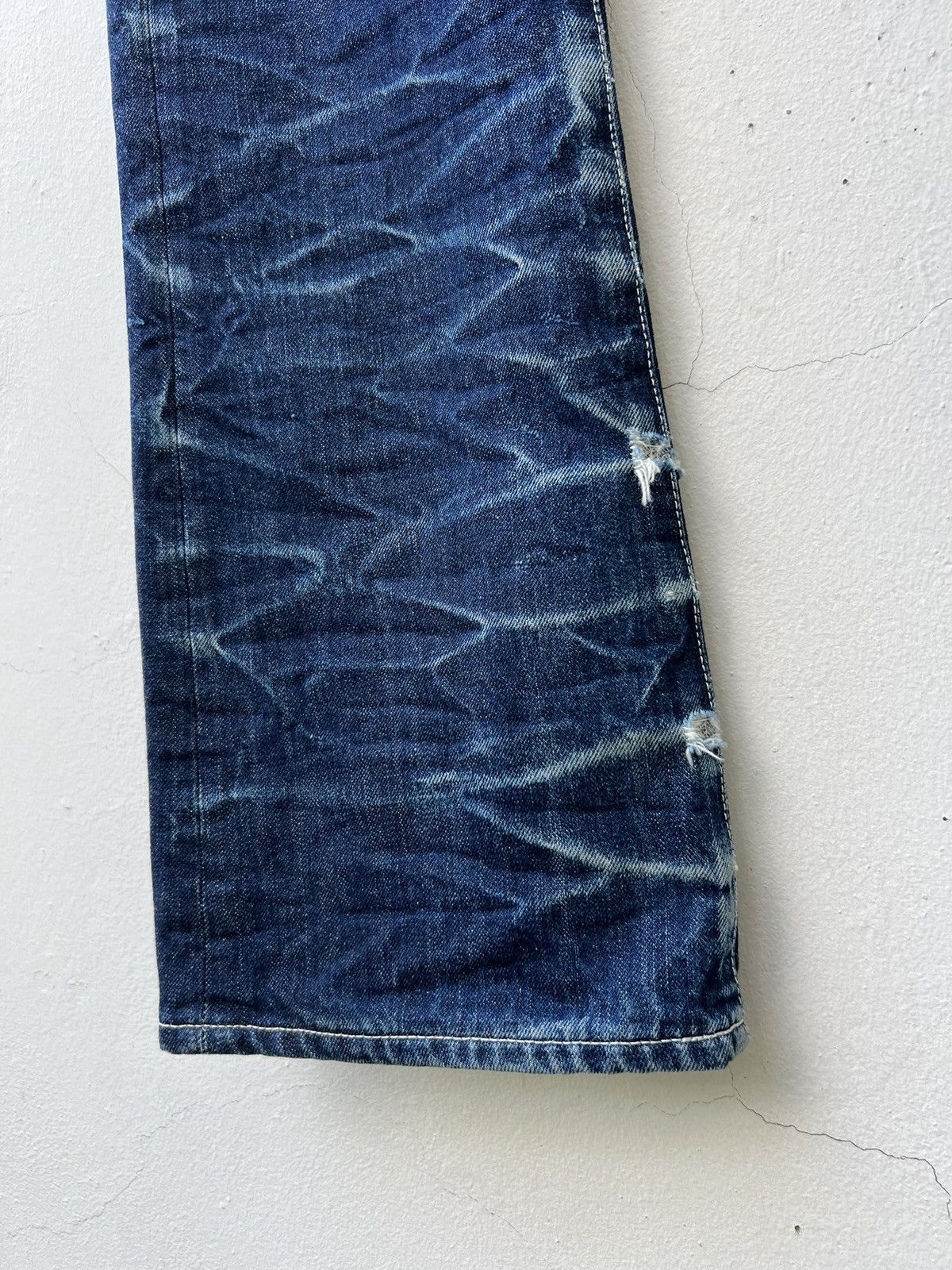 BUFFALO BOBS Vintage Buffalo Bobs Japan Rips Distress Denim Flared Jeans Size US 30 / EU 46 - 10 Thumbnail