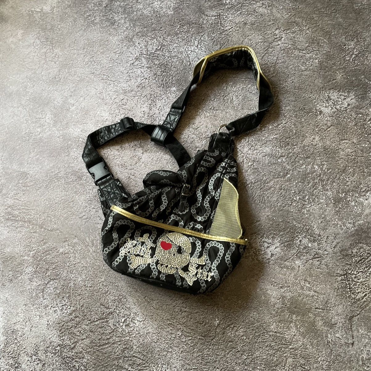 Vintage Vintage 90s Skull Graphic Shoulder Bag Alt Grunge Washed OS Size ONE SIZE - 3 Thumbnail