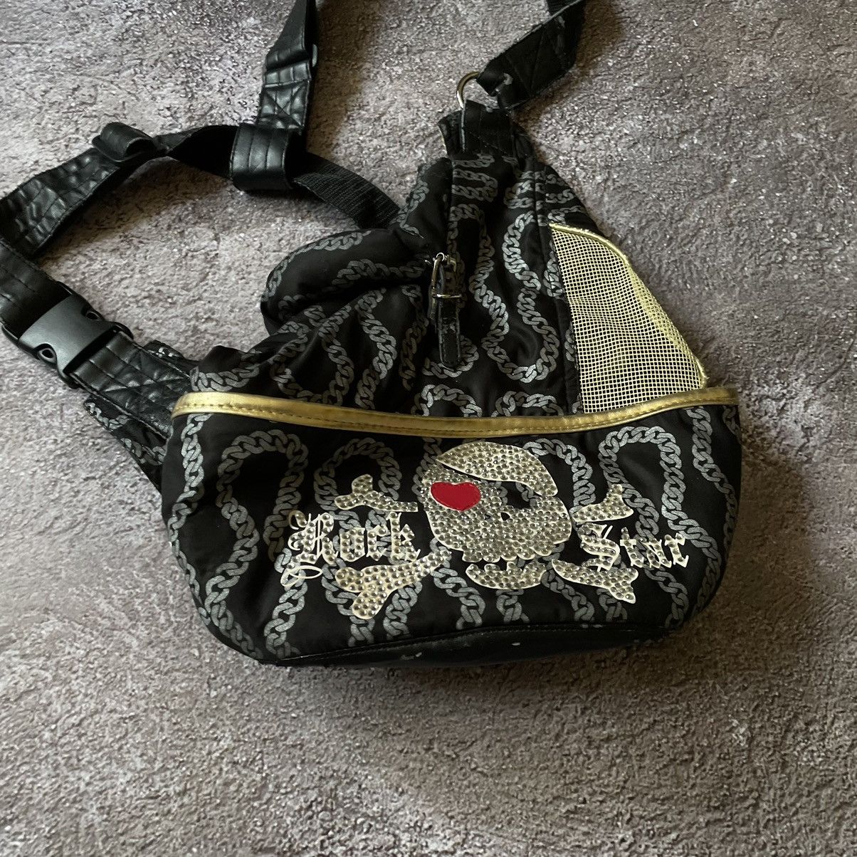 Vintage Vintage 90s Skull Graphic Shoulder Bag Alt Grunge Washed OS Size ONE SIZE - 2 Thumbnail
