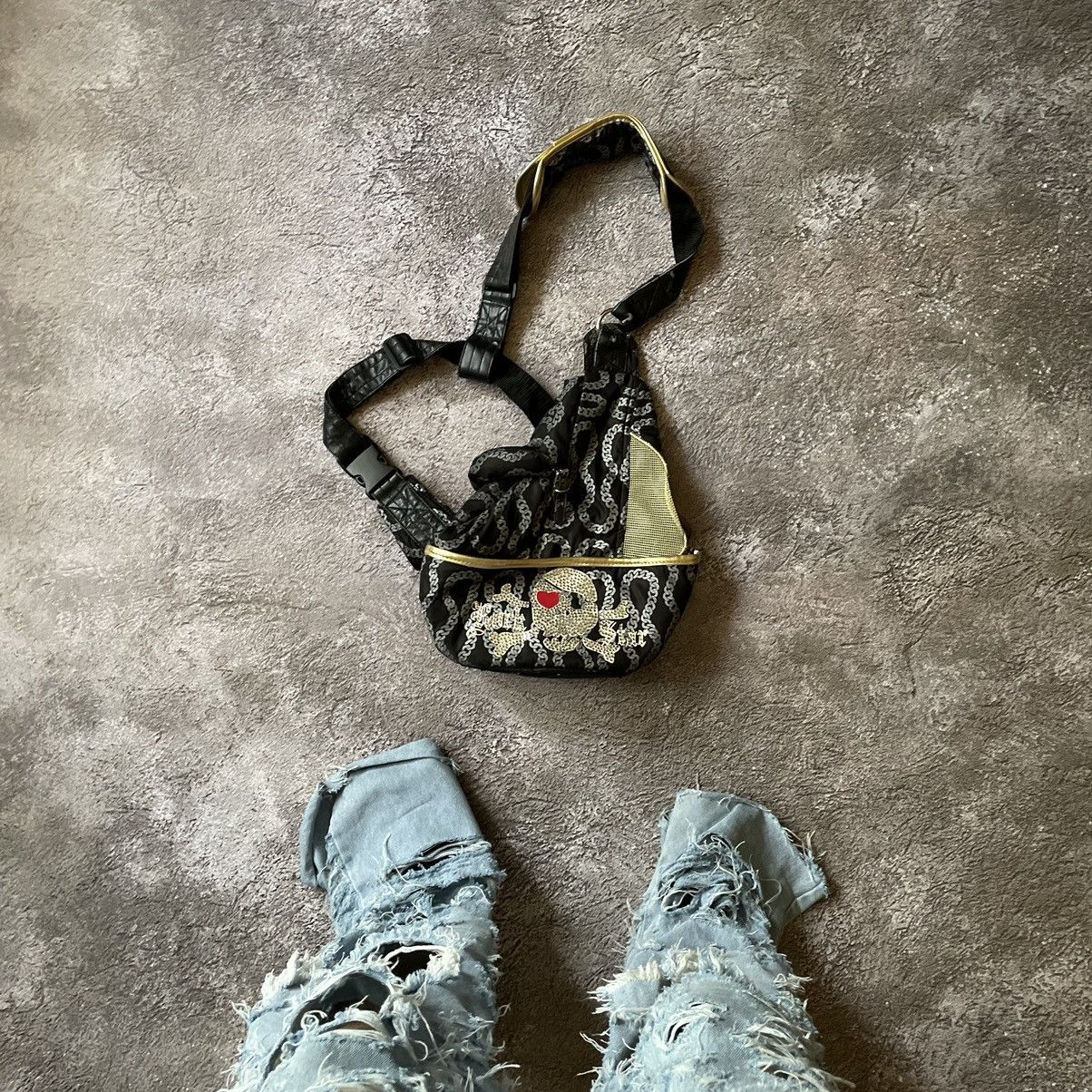 Vintage Vintage 90s Skull Graphic Shoulder Bag Alt Grunge Washed OS Size ONE SIZE - 1 Thumbnail