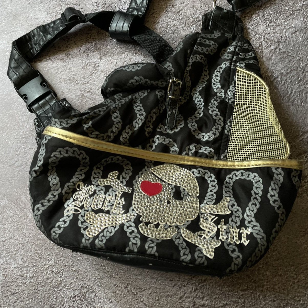 Vintage Vintage 90s Skull Graphic Shoulder Bag Alt Grunge Washed OS Size ONE SIZE - 4 Thumbnail