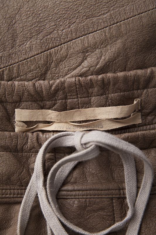 Rick Owens AW02 leather baggy sweatpants Size US 31 - 7 Thumbnail
