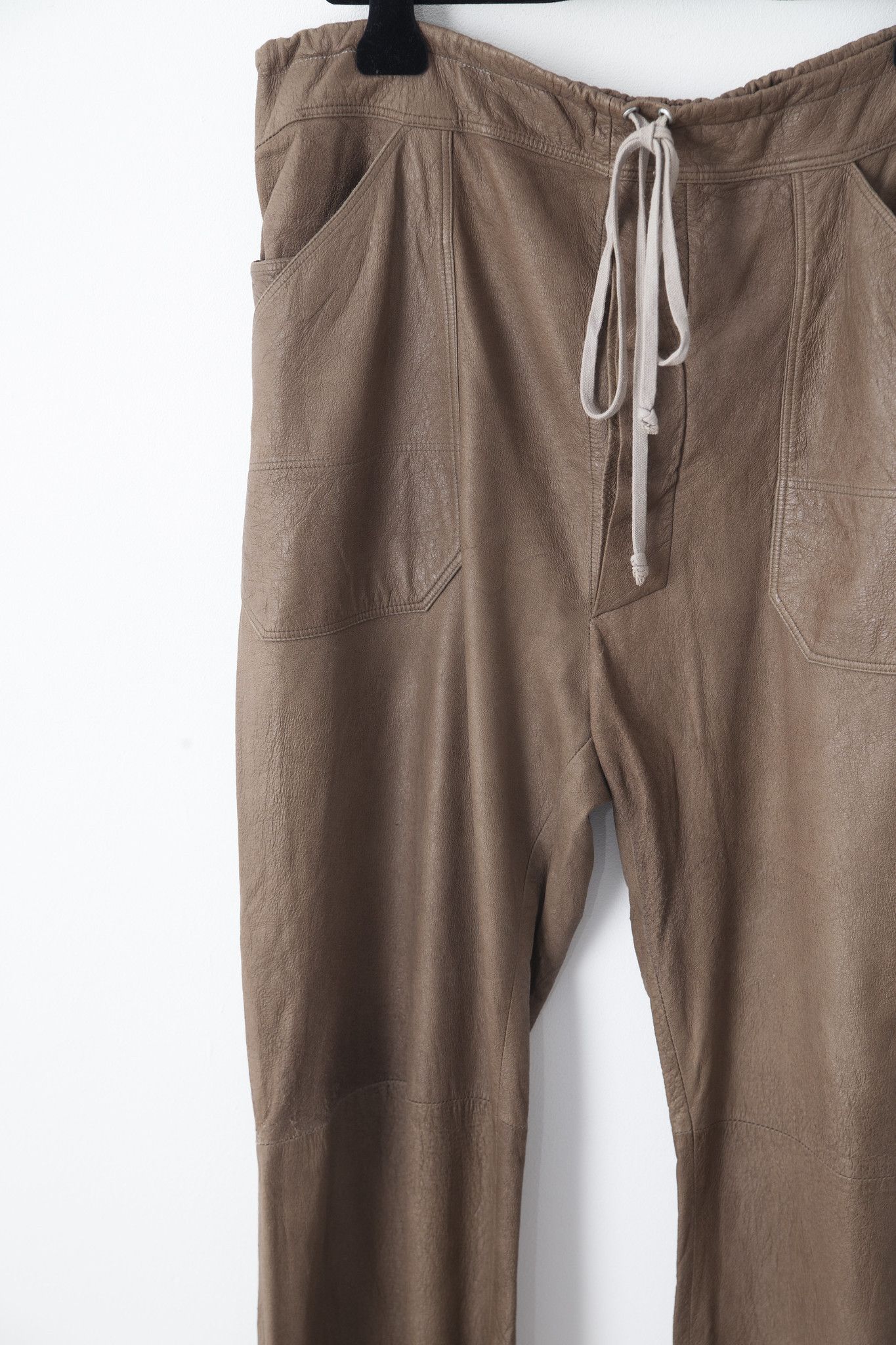 Rick Owens AW02 leather baggy sweatpants Size US 31 - 3 Thumbnail
