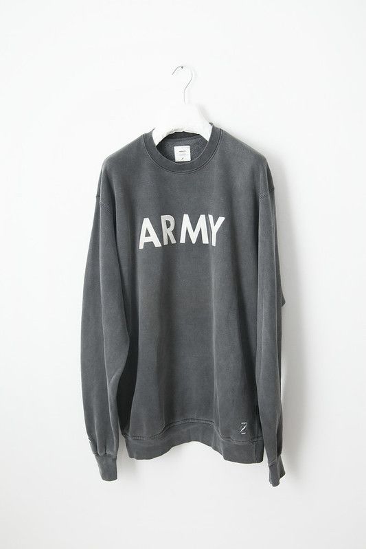 image of Wtaps Army Patched Sweatshirt in Washed Gray, Men's (Size XL)