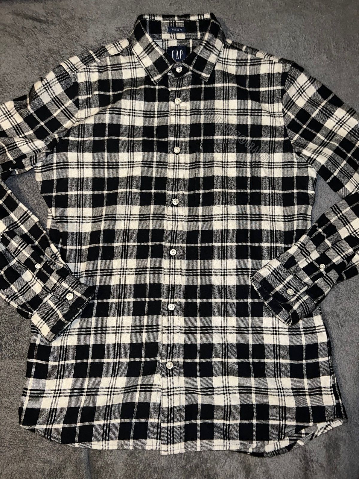 Gap GAP plaid button up shirt (white/black) Small Size US S / EU 44-46 / 1 - 1 Thumbnail