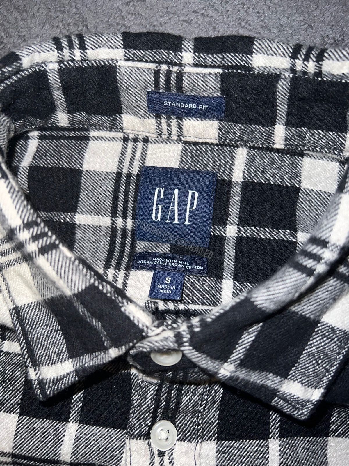 Gap GAP plaid button up shirt (white/black) Small Size US S / EU 44-46 / 1 - 2 Thumbnail