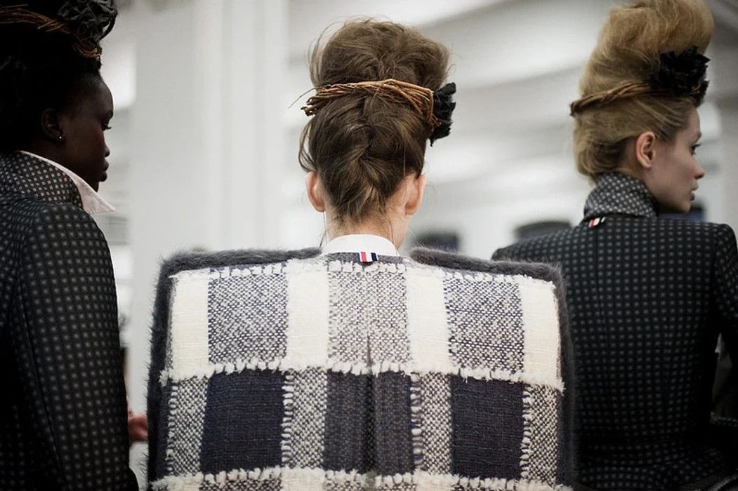 Thom Browne AW13 slik jacquard coat Grailed