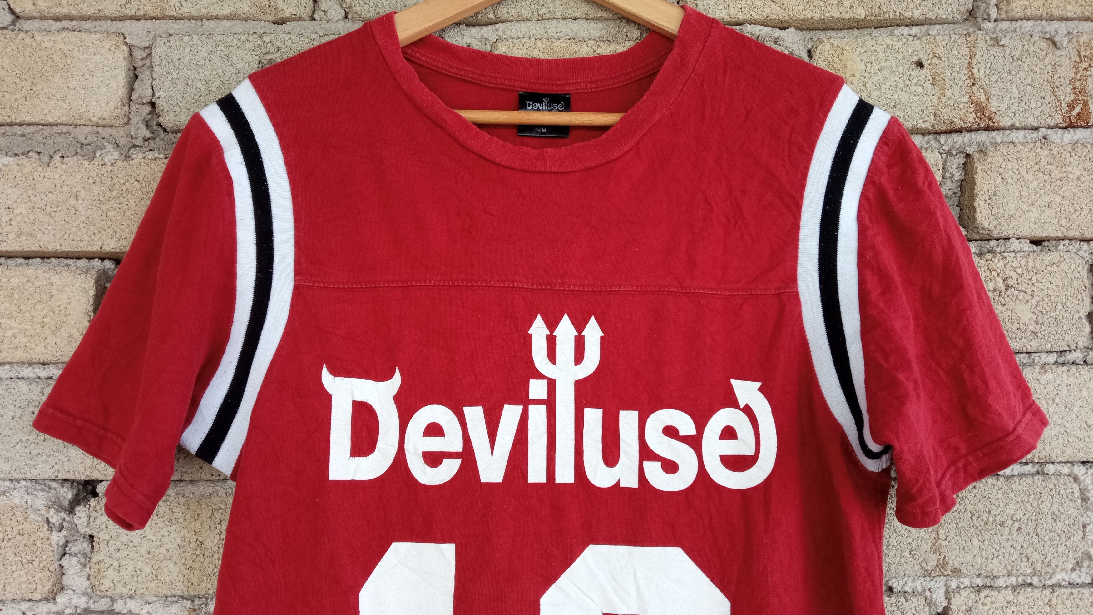 Japanese Brand × Vintage 🔥🔥Vintage Style Deviluse Spellout Logo T-Shirt Size US S / EU 44-46 / 1 - 7 Thumbnail