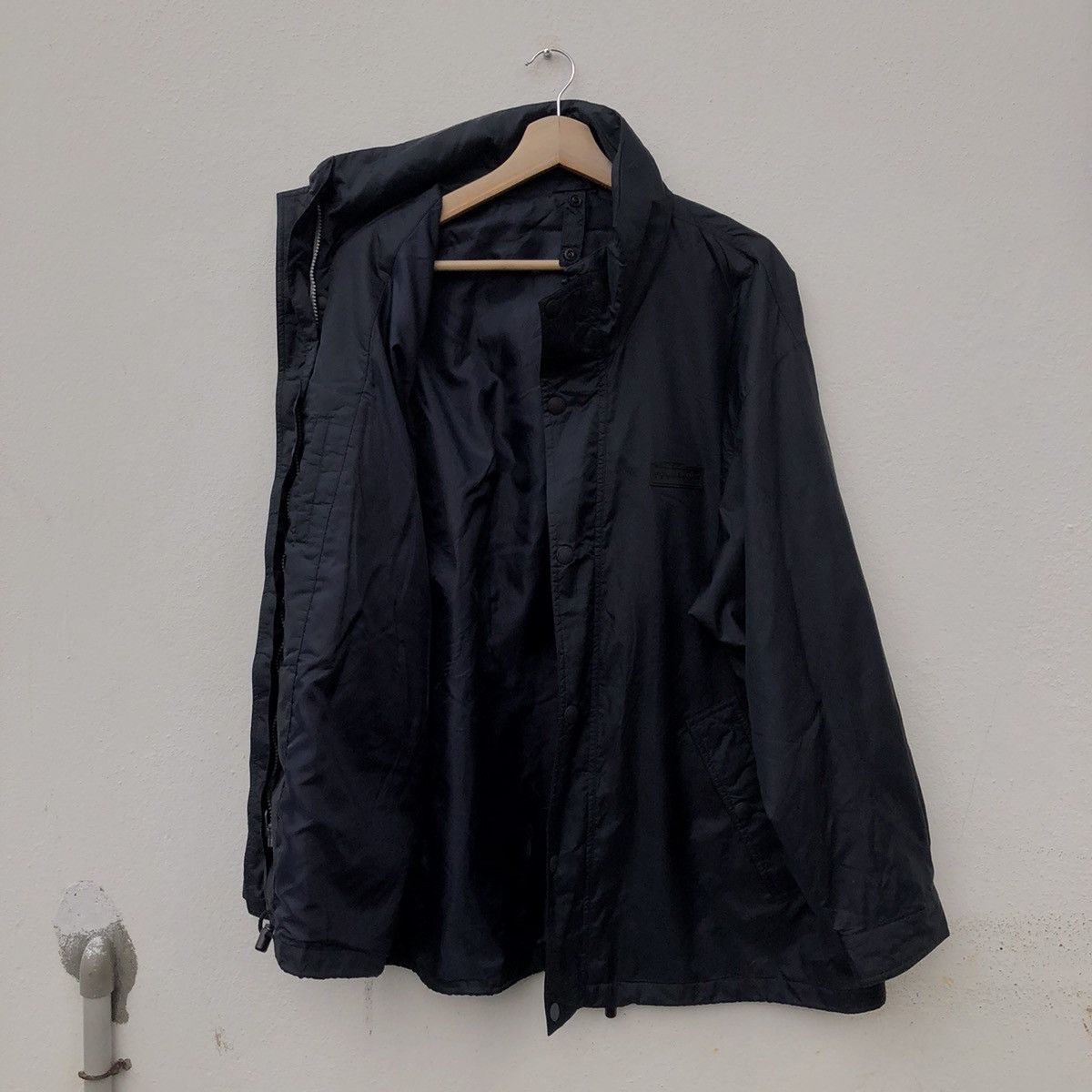 Japanese Brand ULTIMATE BLACK ZIPPER JACKET POLO BI-WAY SENTLORAN Size US L / EU 52-54 / 3 - 7 Thumbnail