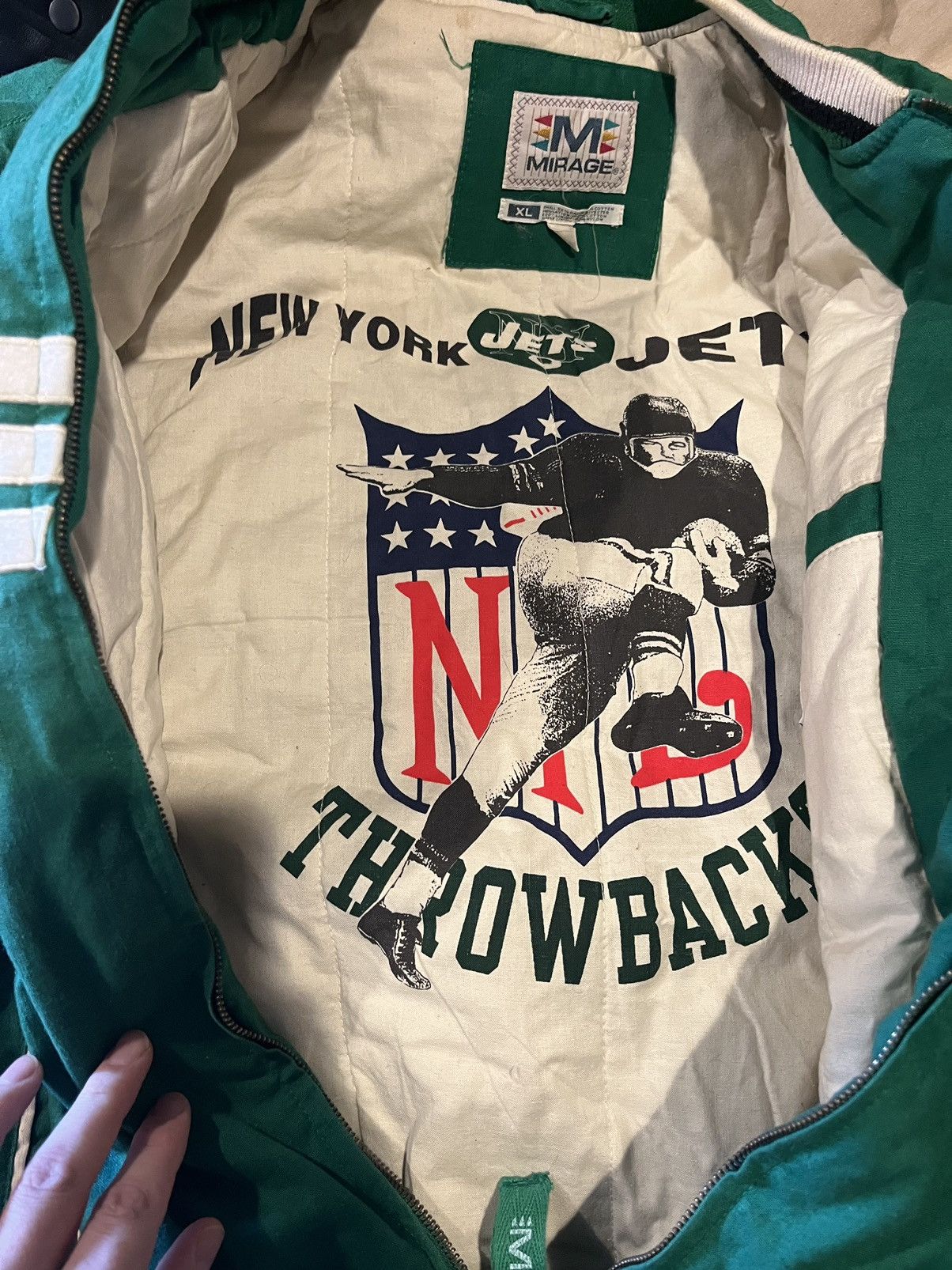 Mirage New York Jets Vintage Mirage Jacket Size XL Size US XL / EU 56 / 4 - 6 Thumbnail